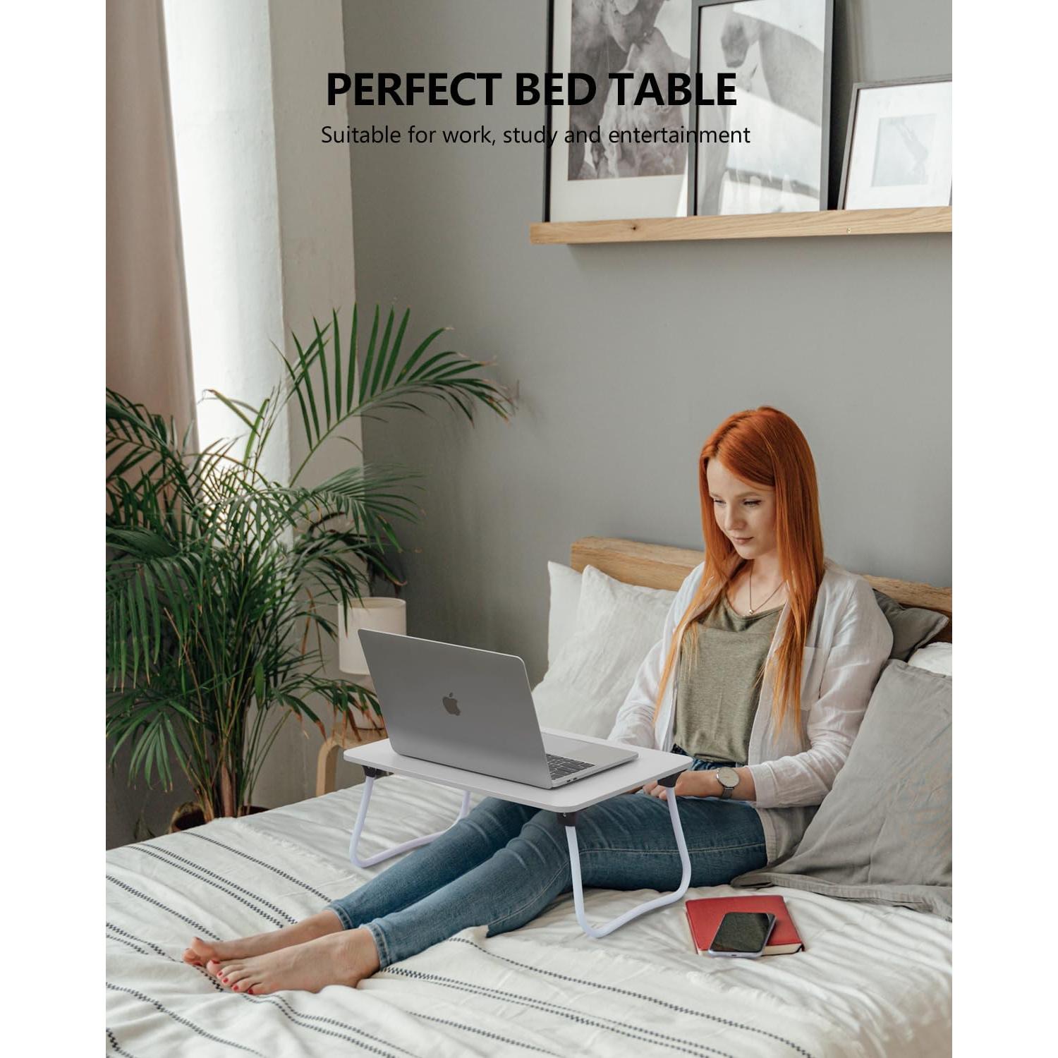 Escritorio Plegable para Laptop ZEAPTAC Blanco 29x44.5 cm