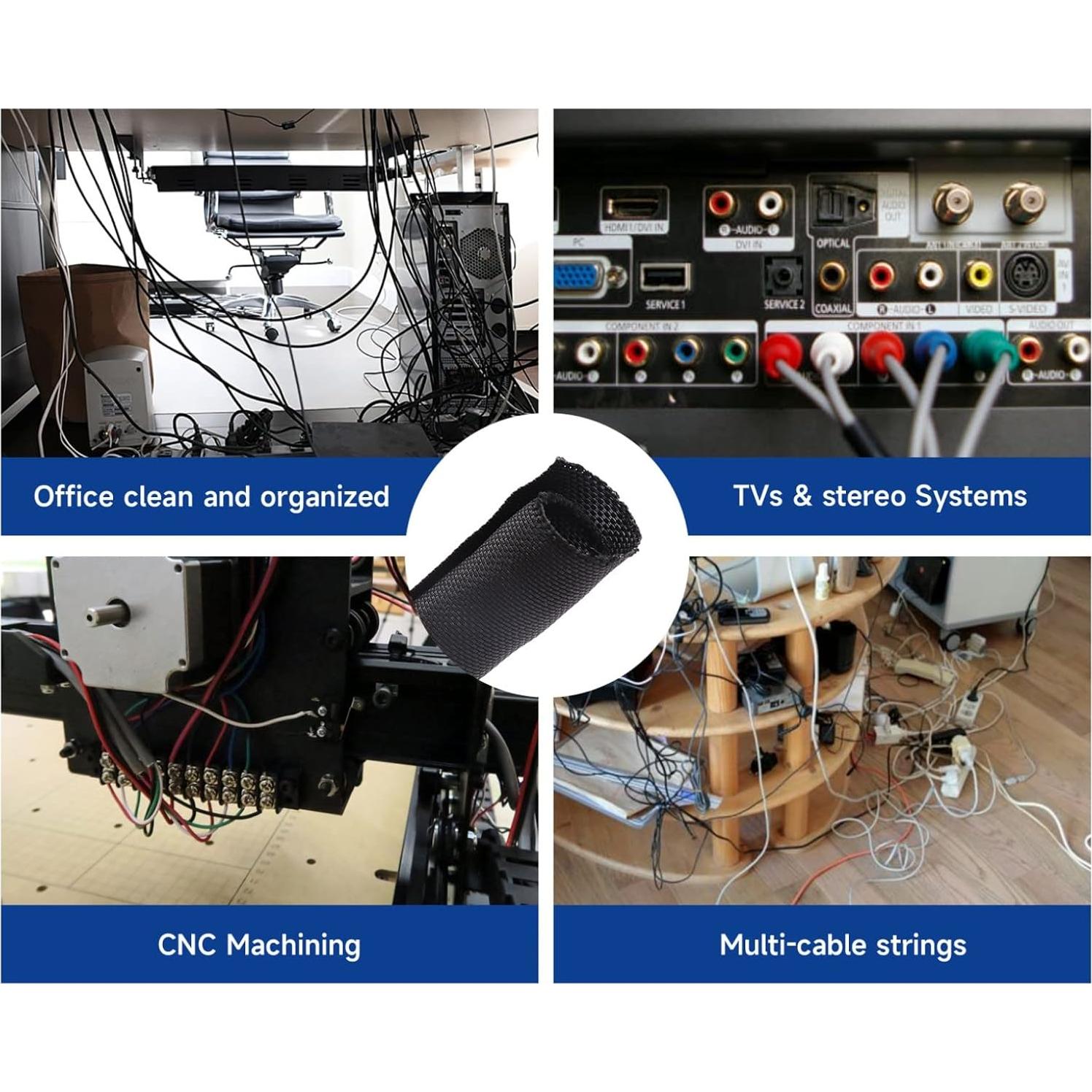 Malla de manguera trenzada Sonoreboom 1.27 cm x 4.88 m