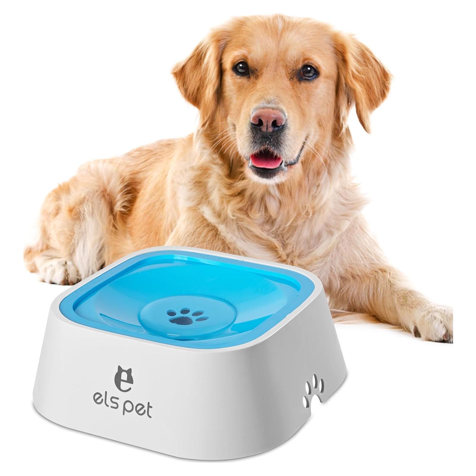 Cuenco de Agua Antiderrames YunoEntona 1L Azul para Mascotas