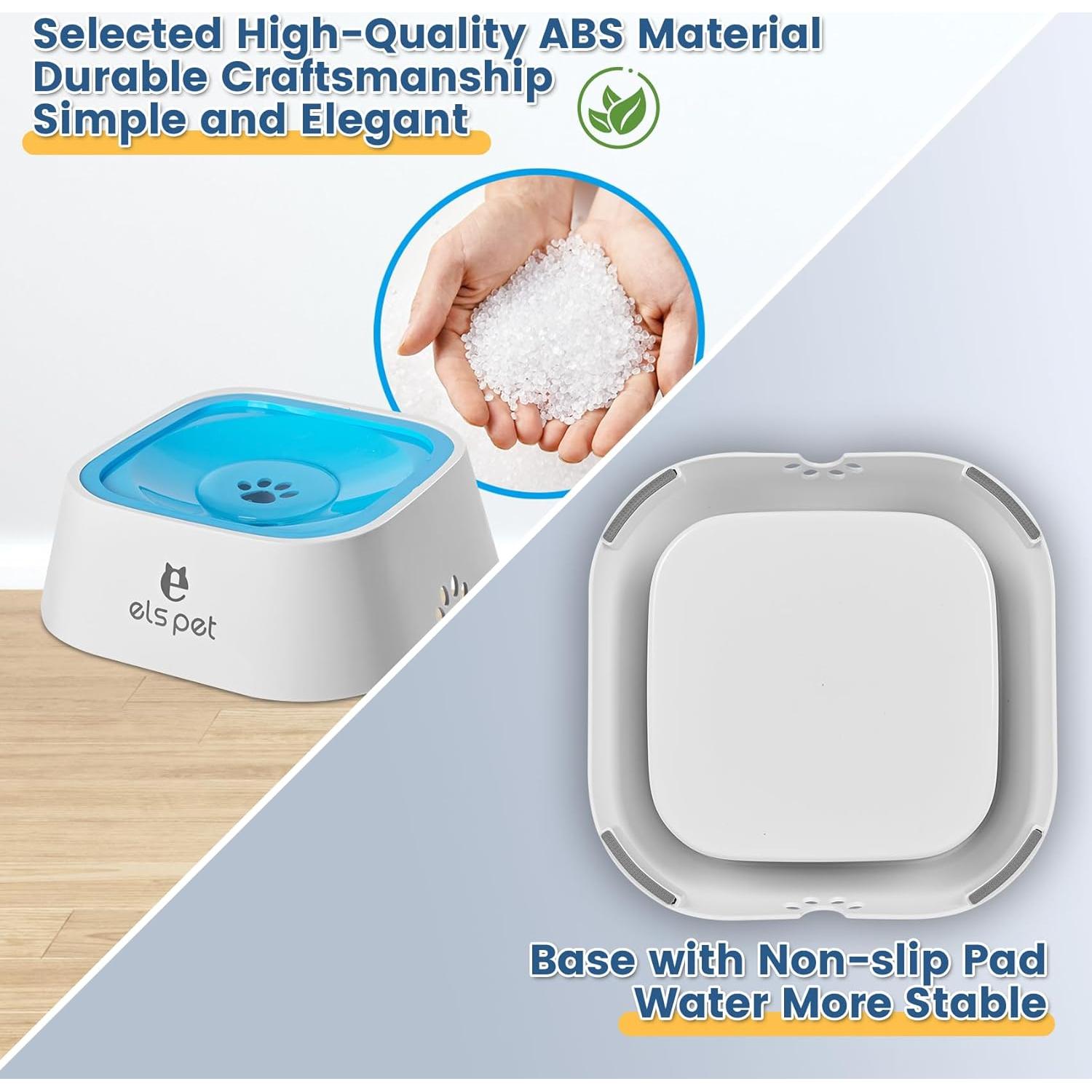 Cuenco de Agua Antiderrames YunoEntona 1L Azul para Mascotas