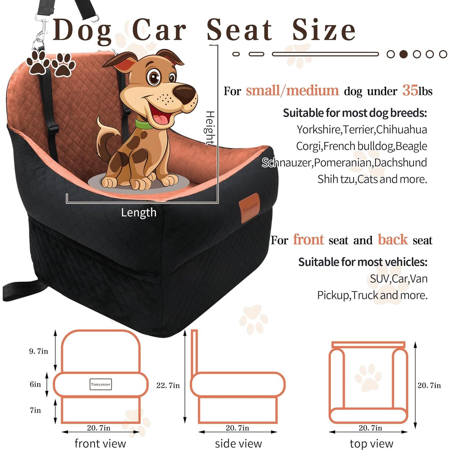 Asiento Elevador para Perros Tomyanner 52.6x52.6cm hasta 13.6kg