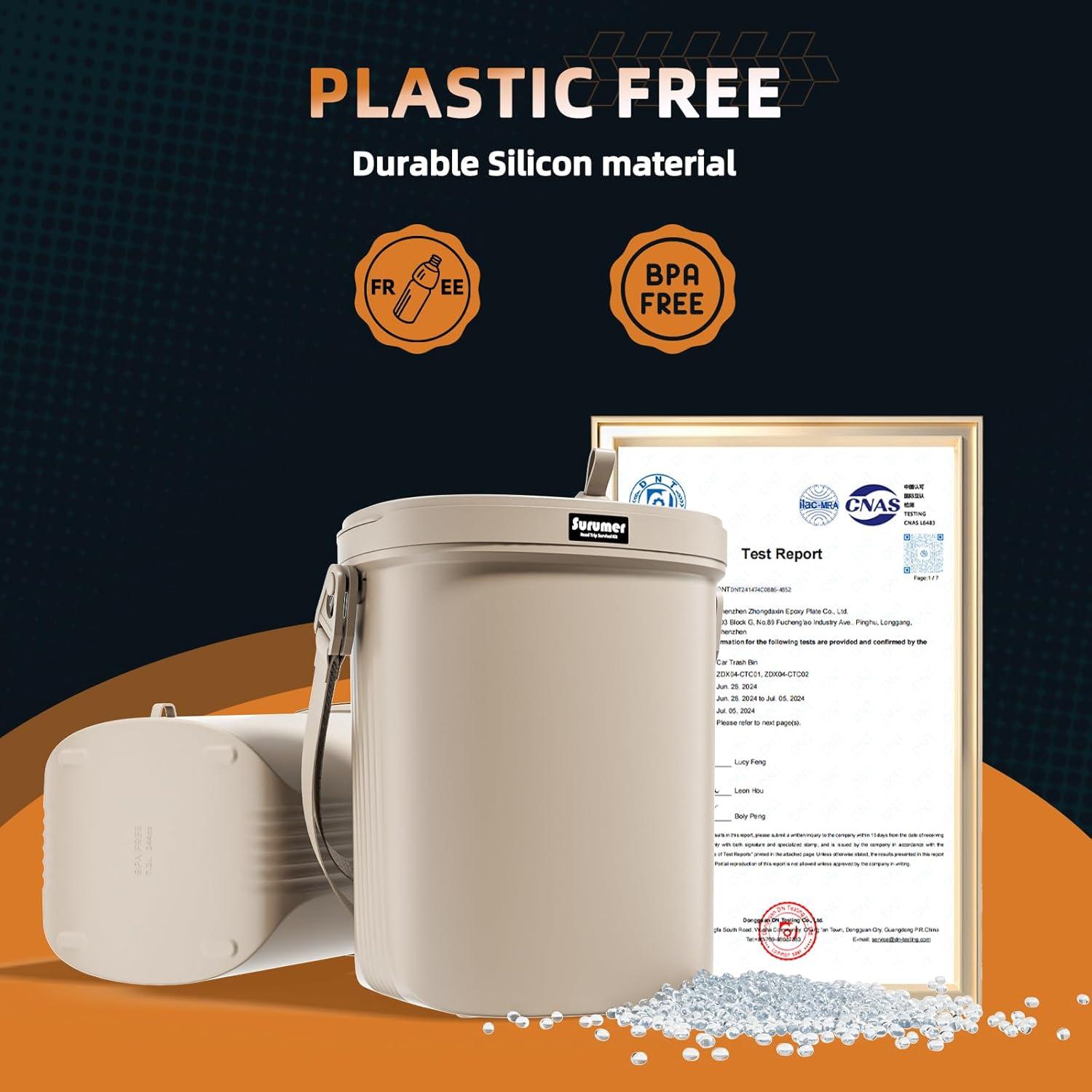 Basurero de Auto Surume 2 Galones Silicona Impermeable