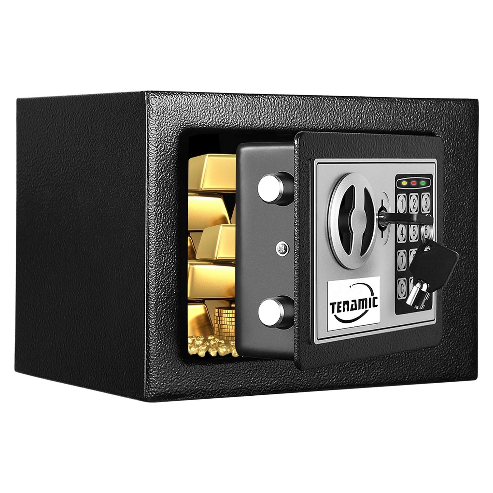 Caja Fuerte Tenamic Electrónica 0.23 Pies Cúbicos Negra