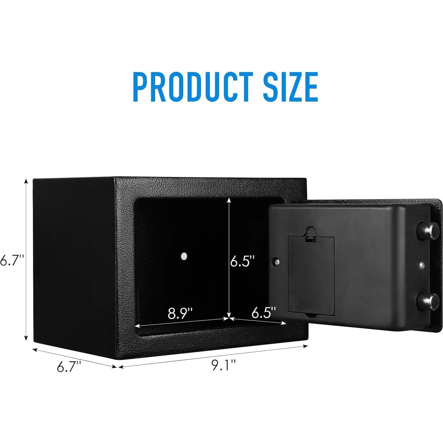 Caja Fuerte Tenamic Electrónica 0.23 Pies Cúbicos Negra