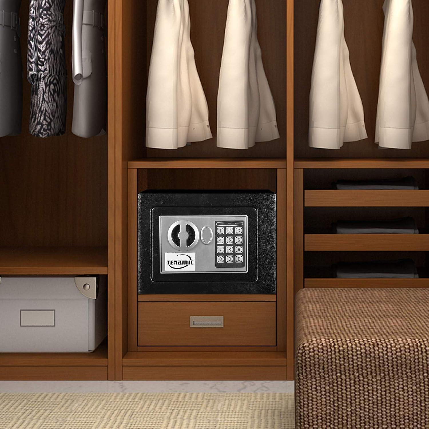 Caja Fuerte Tenamic Electrónica 0.23 Pies Cúbicos Negra