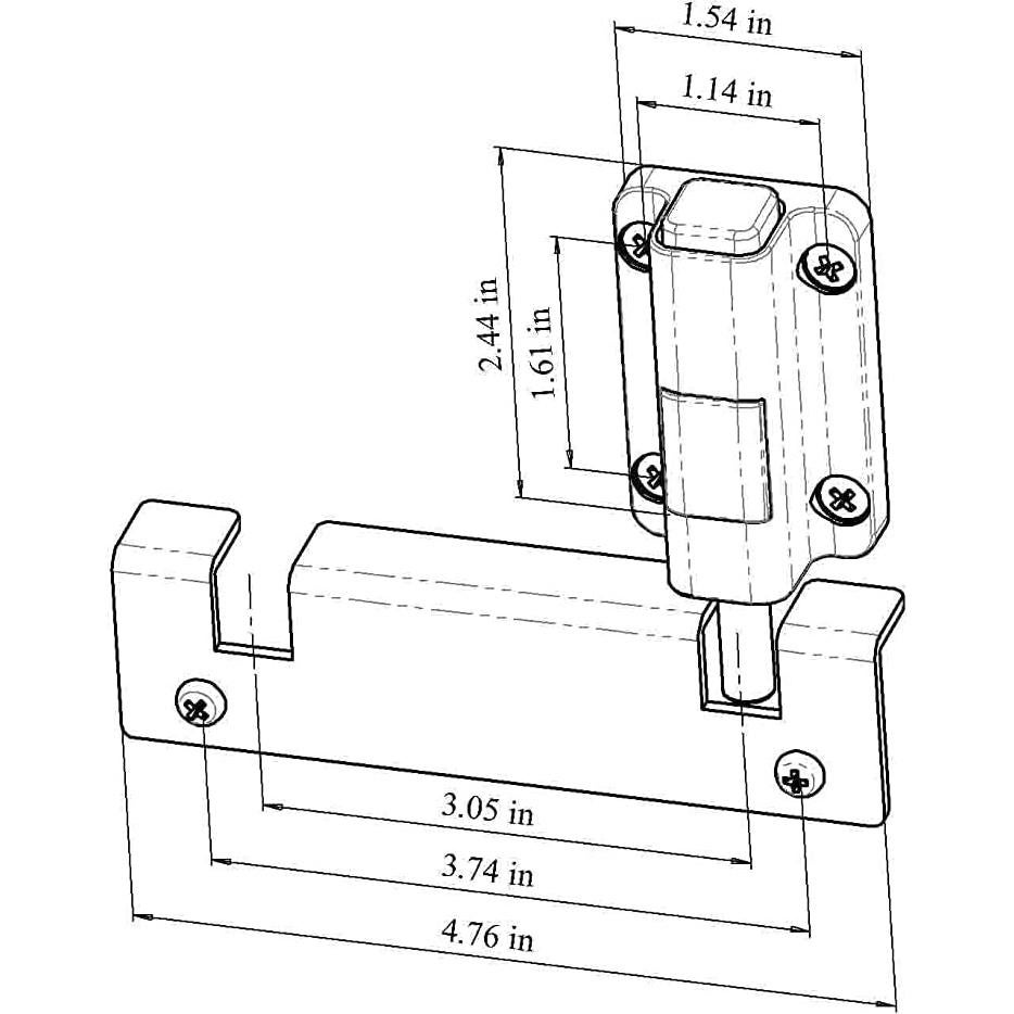 Cerradura de Puerta Deslizante House Guard Beige 100,000 Ciclos