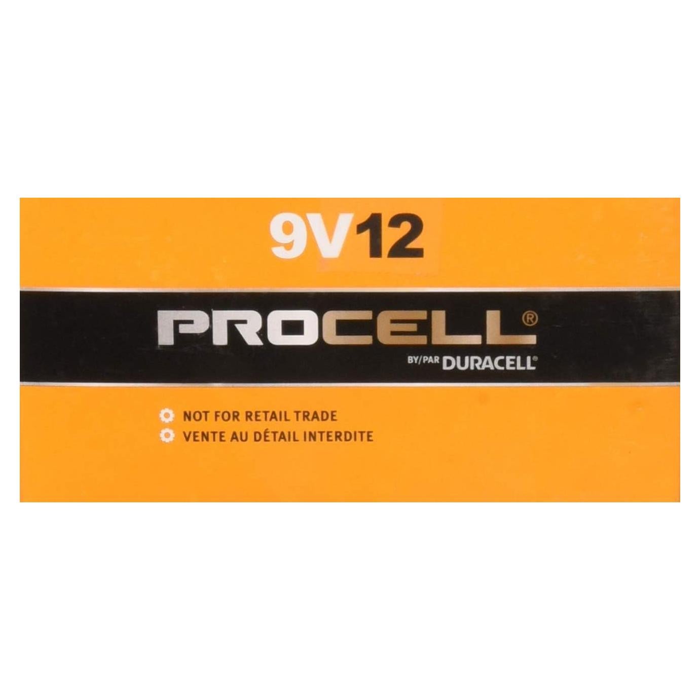 Baterías Duracell Procell 9V Alcalinas - Paquete de 12