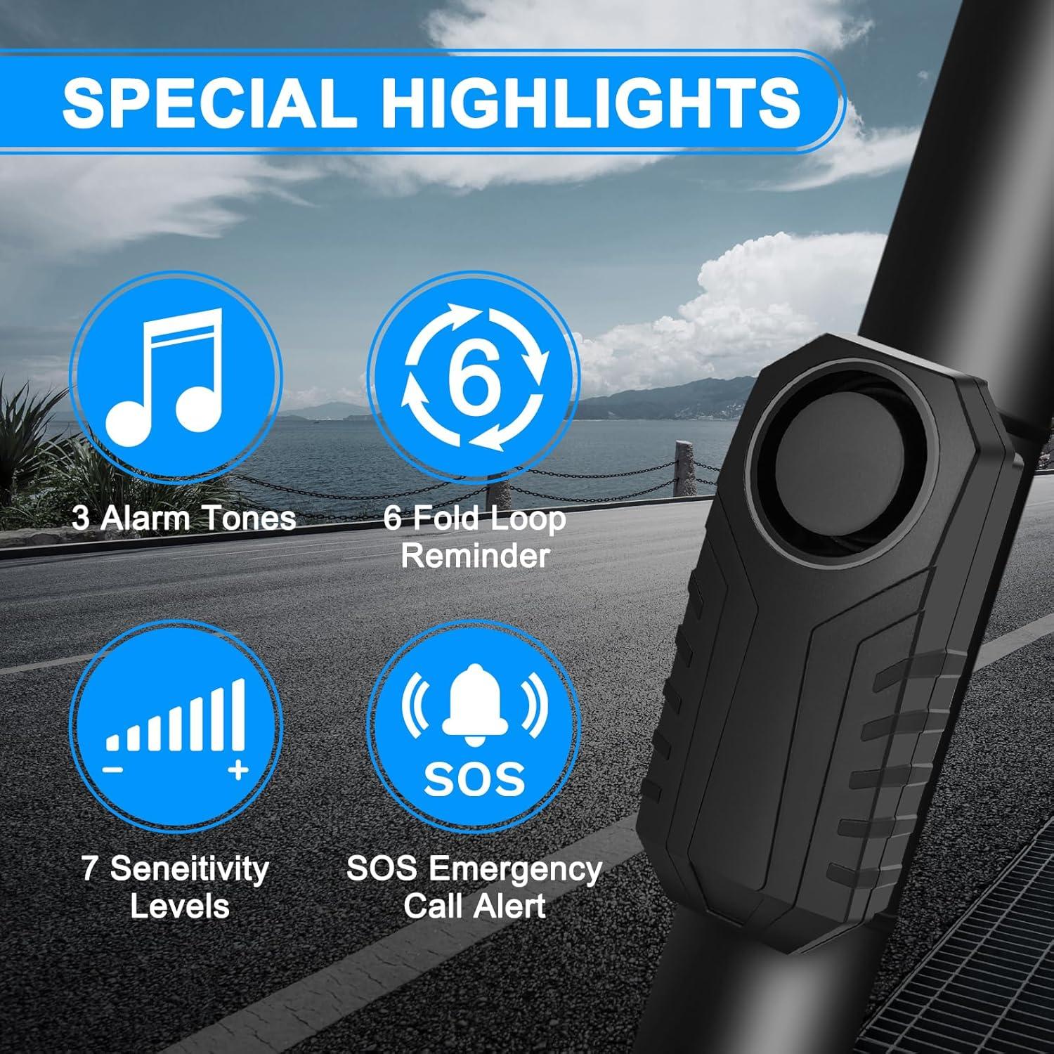 Alarma Antirrobo Cruxer para Bicicleta y Motocicleta 110dB