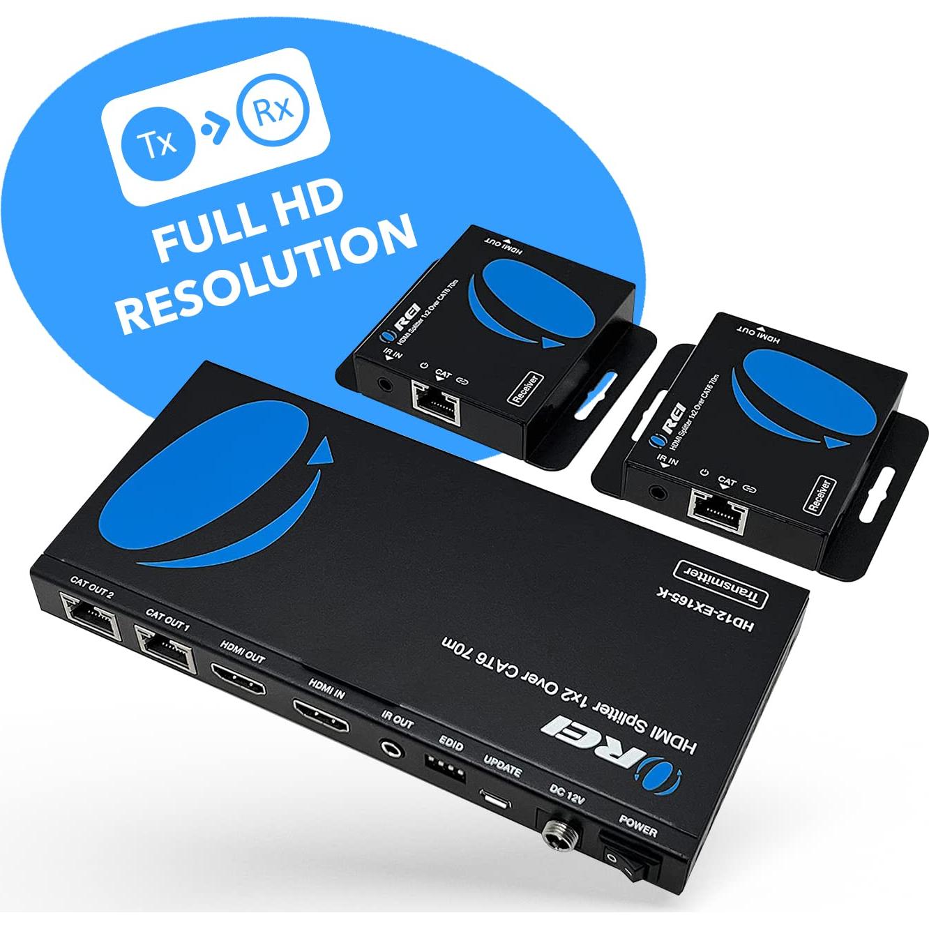 Divisor HDMI 1x2 OREI HD12-EX165-K 4K@30Hz hasta 50m