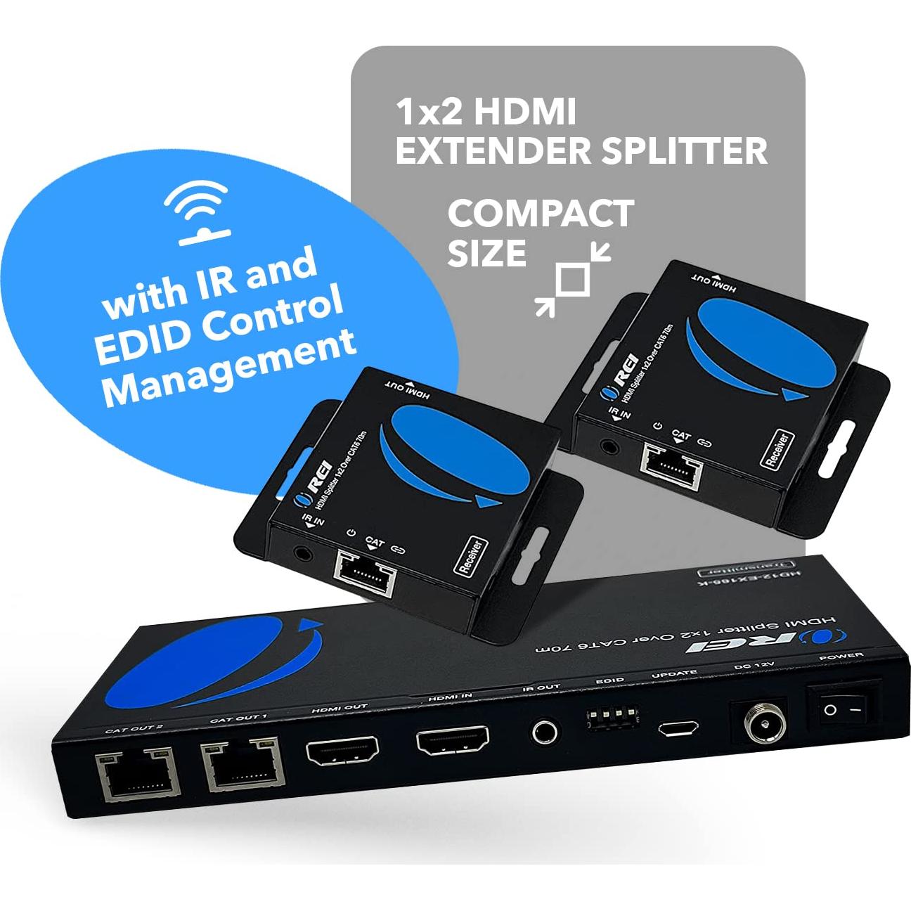 Divisor HDMI 1x2 OREI HD12-EX165-K 4K@30Hz hasta 50m