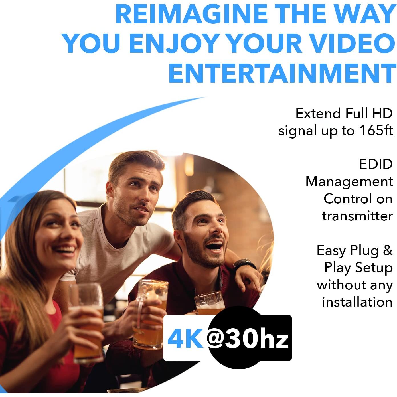 Divisor HDMI 1x2 OREI HD12-EX165-K 4K@30Hz hasta 50m