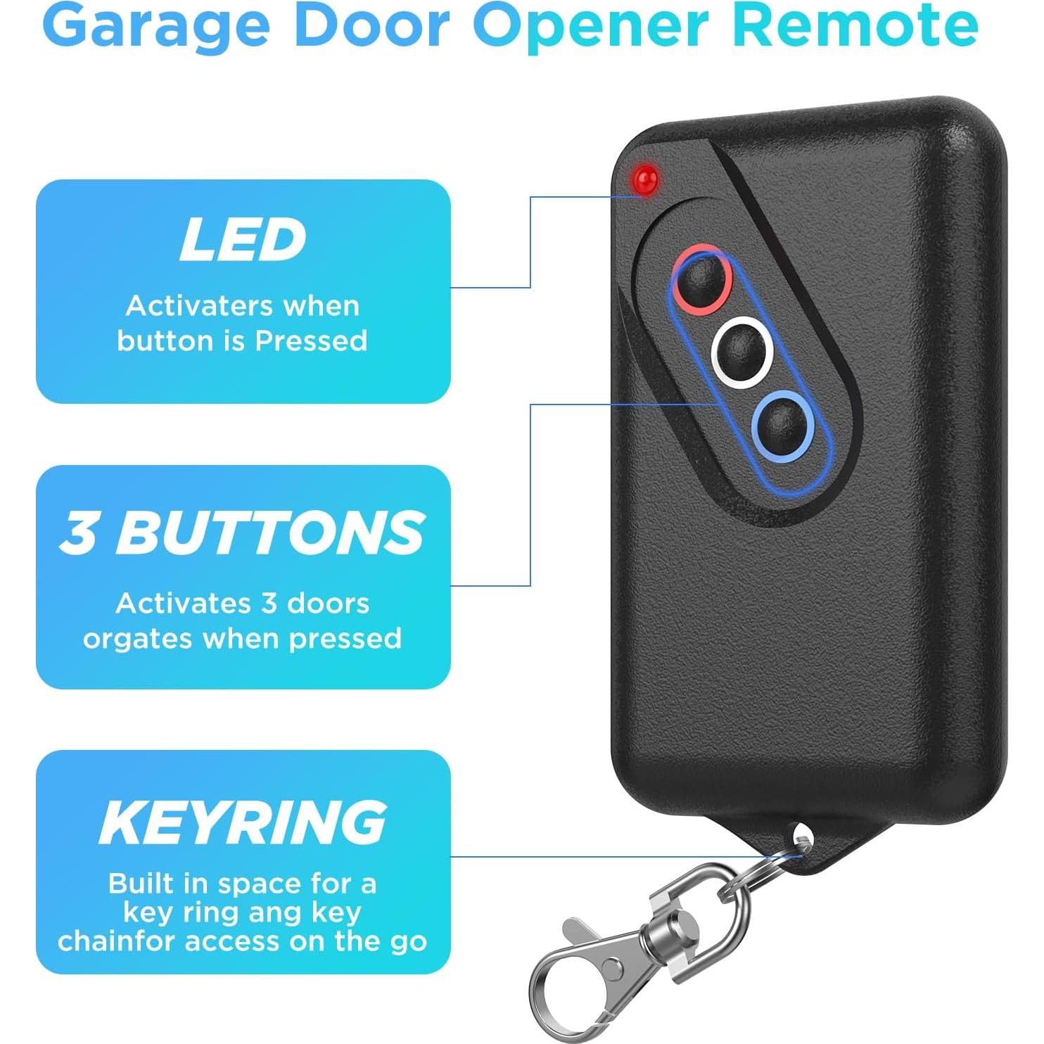 Transmisor remoto de puerta de garaje Oraneyun GD303 303/390MHz