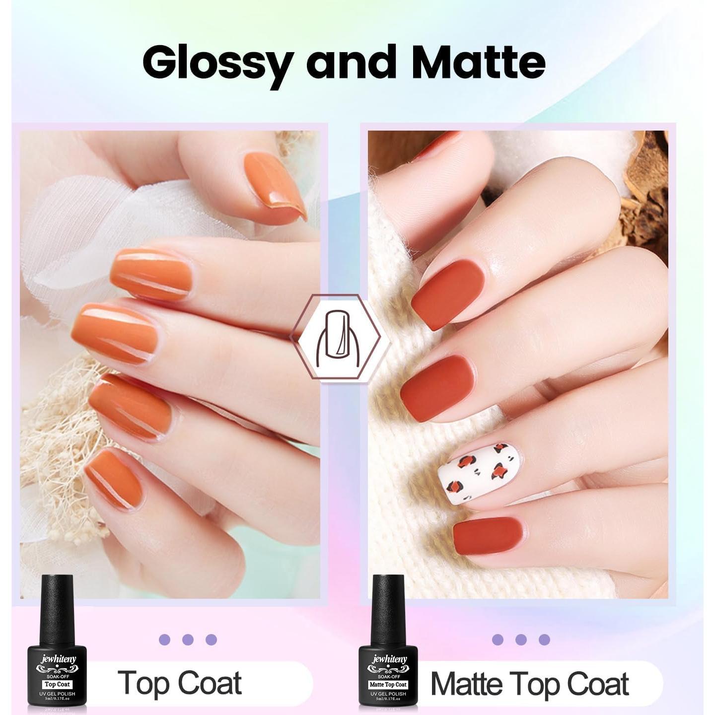 Kit de Uñas de Gel Polimérico JEWHITENY 14 Colores 27 Esmaltes