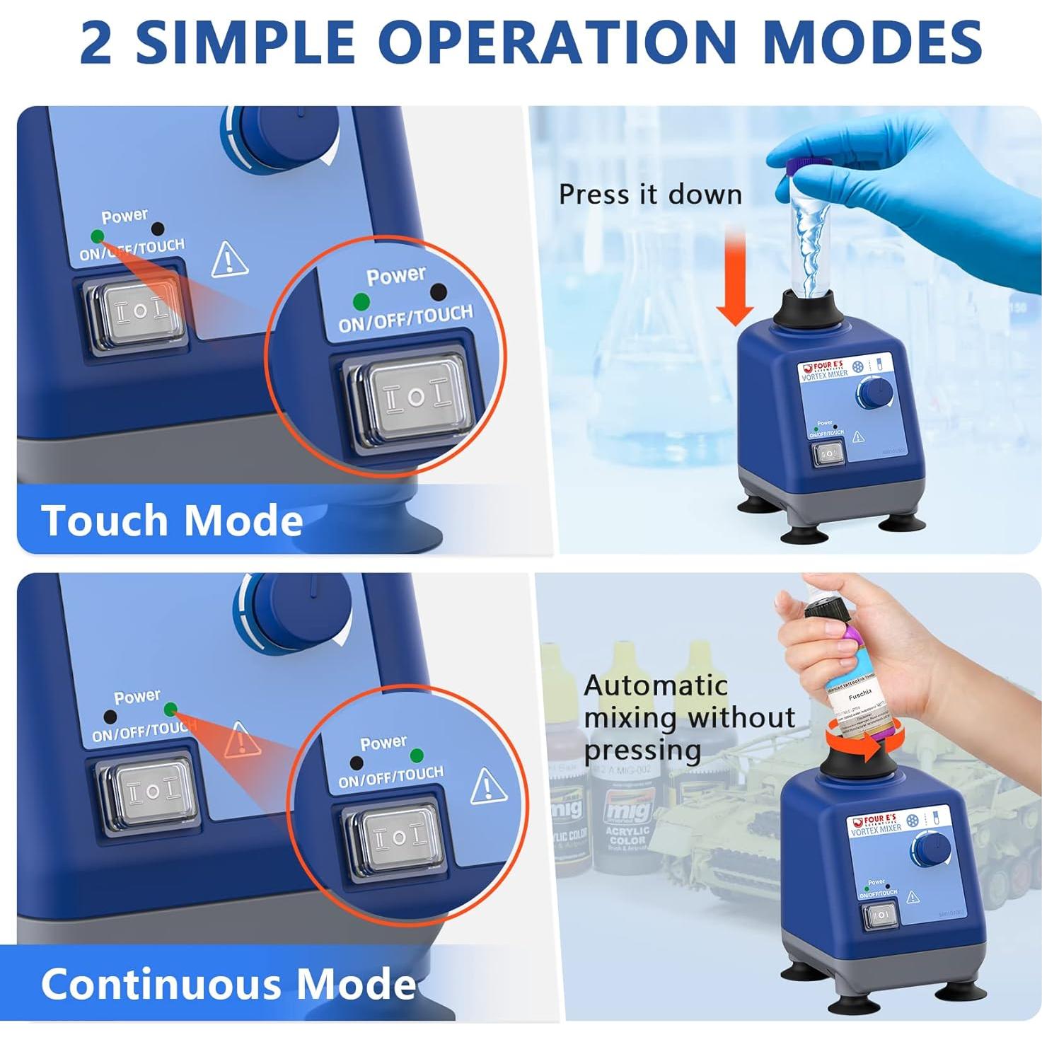 Mezclador Vortex de Laboratorio FOUR E'S SCIENTIFIC 0-3000rpm