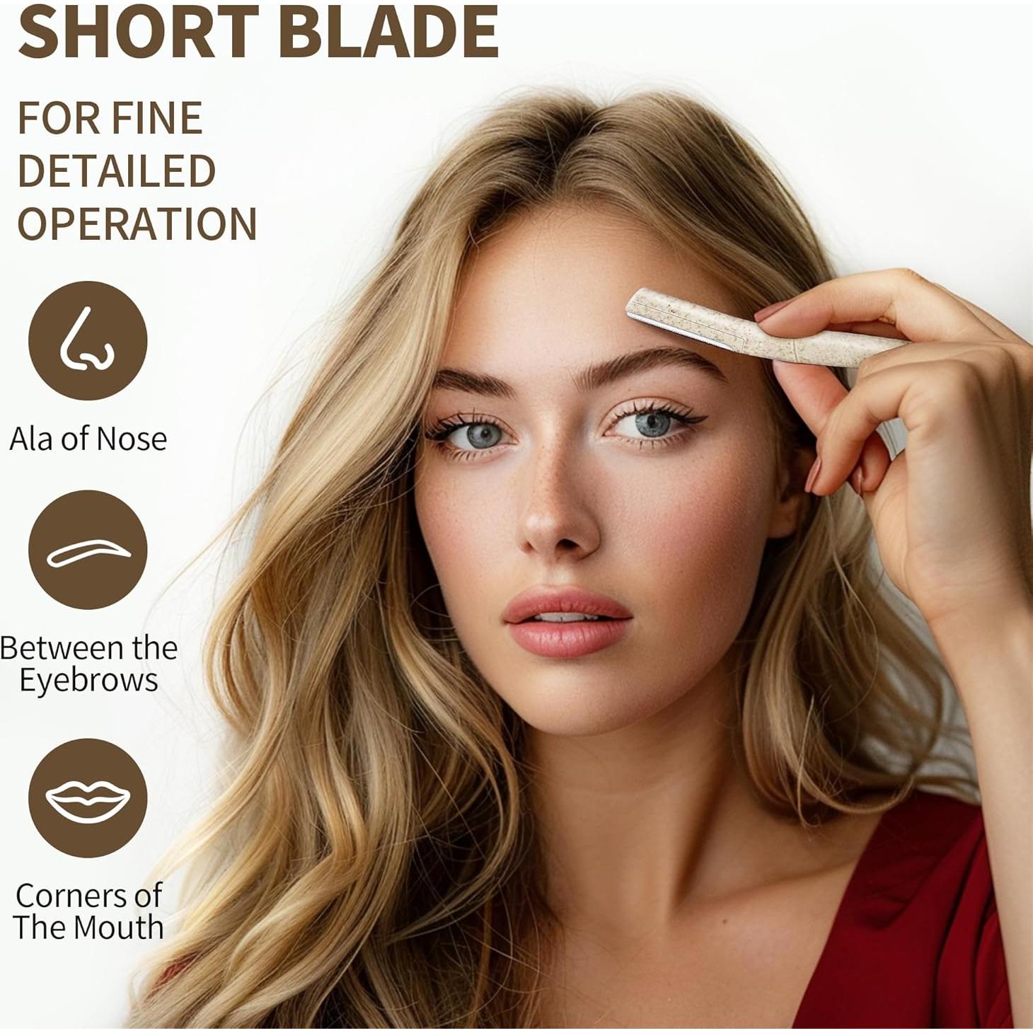 Paquete de 6 cuchillas dermaplaning Derloyo para cejas