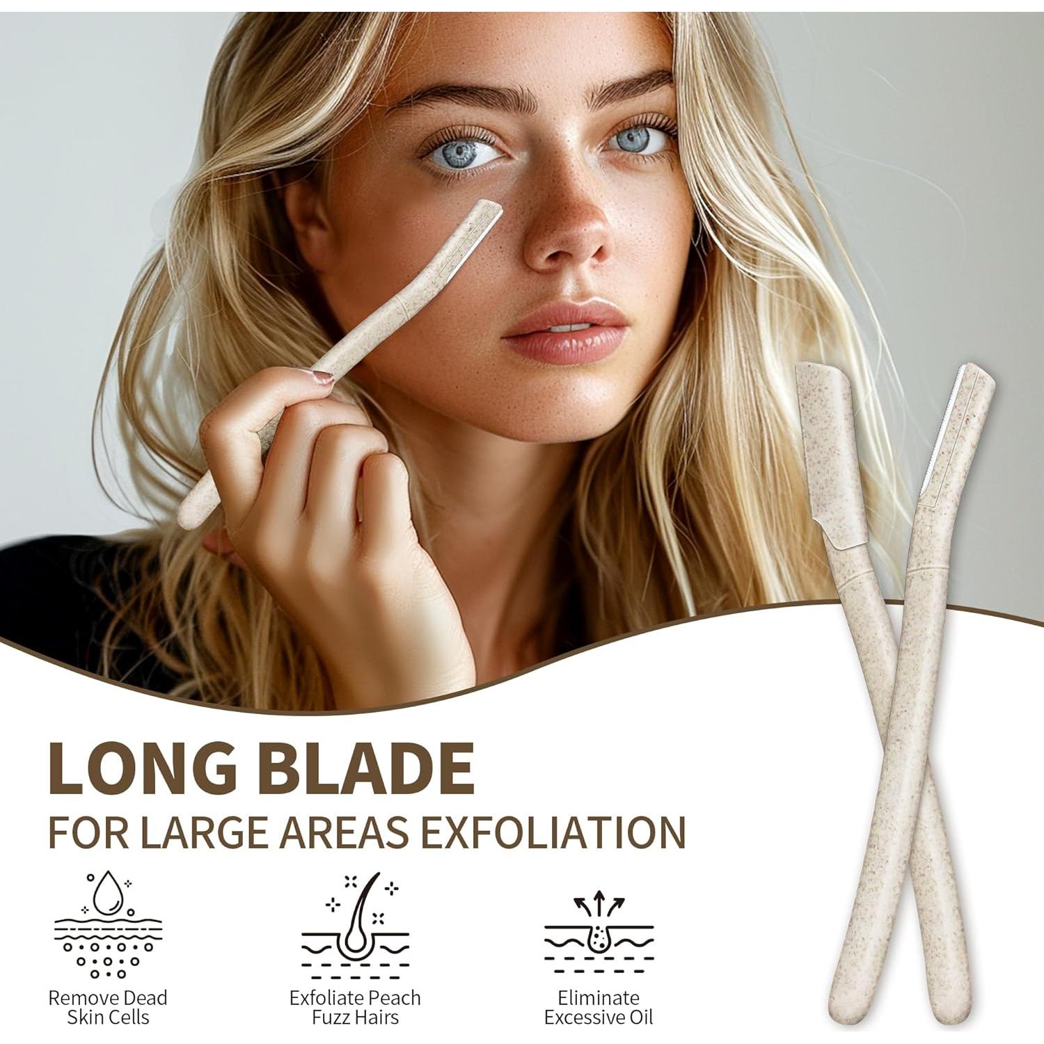 Paquete de 6 cuchillas dermaplaning Derloyo para cejas