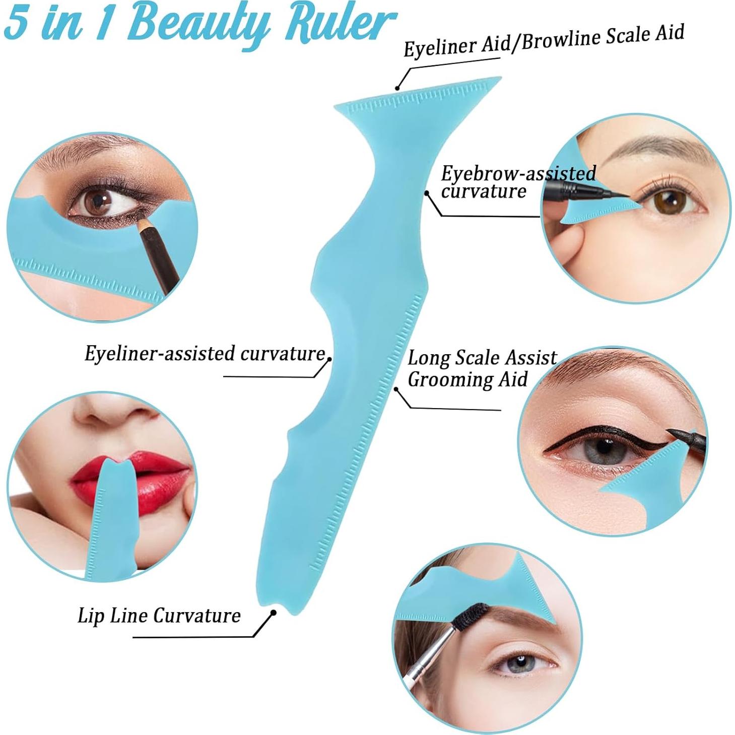 Aplicadores de Maquillaje de Silicona Ljiarui 3 Piezas Azul