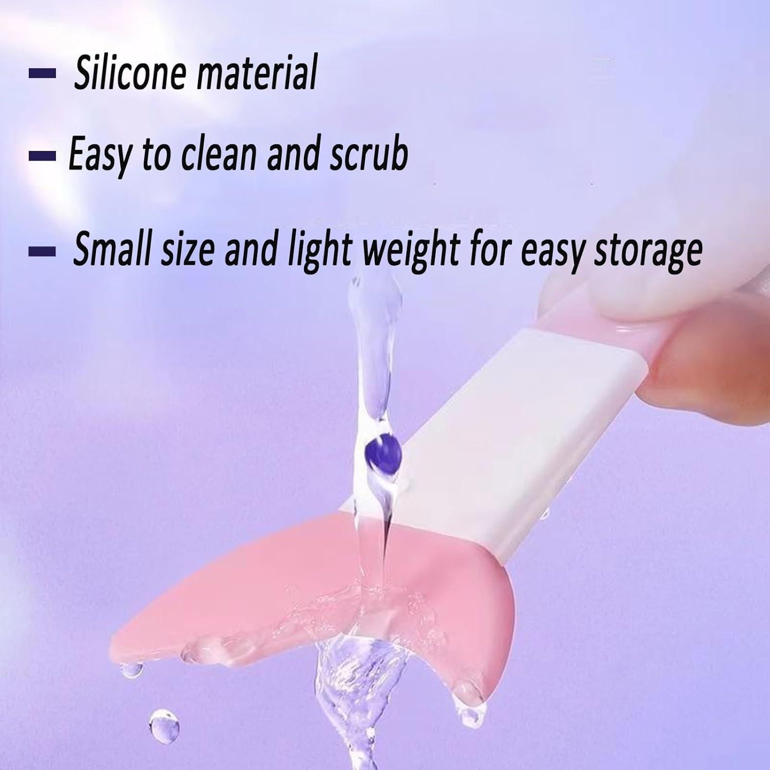 Aplicadores de Maquillaje de Silicona Ljiarui 3 Piezas Azul