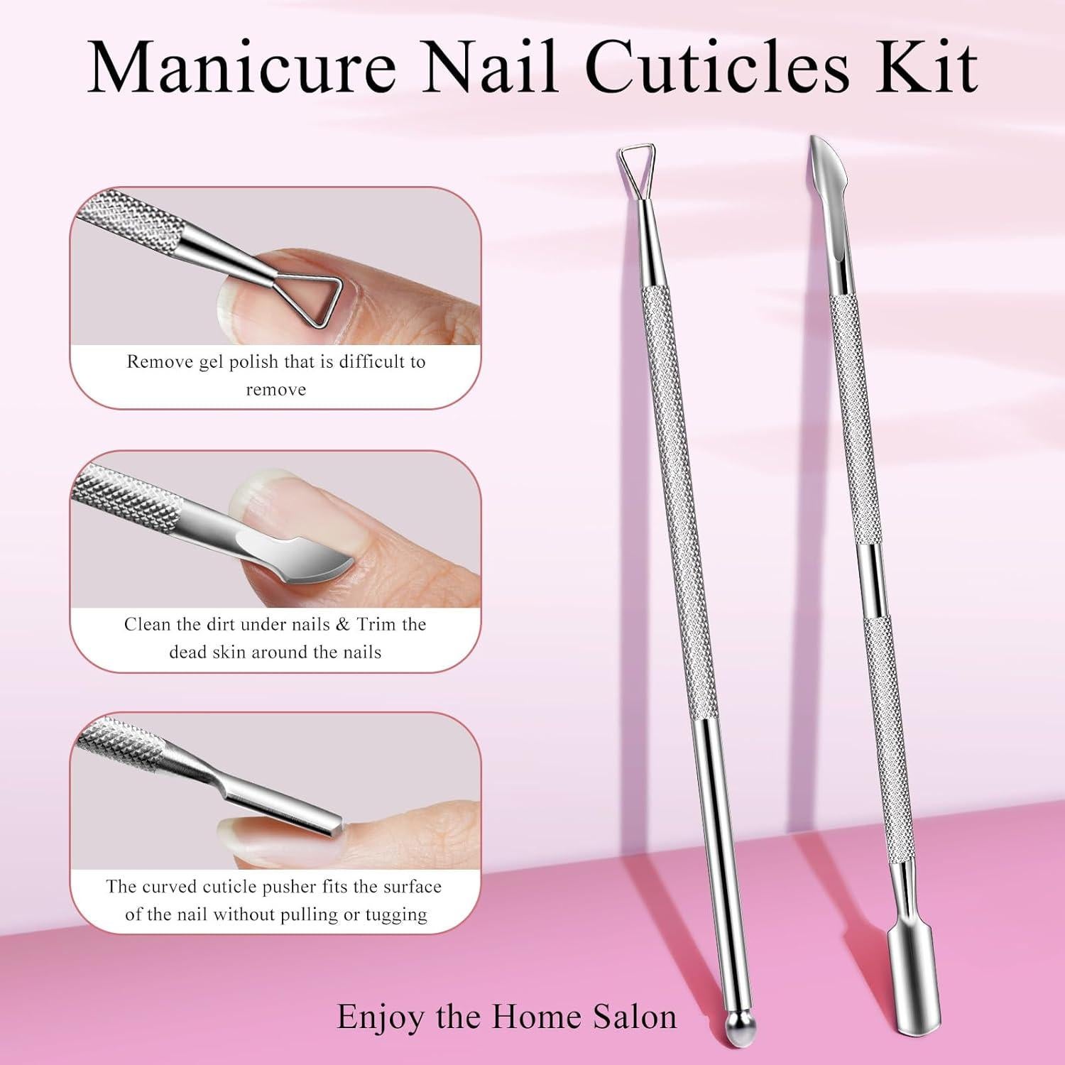 Kit de Manicura IKOCO con Tazón para Remojar Uñas Rosa