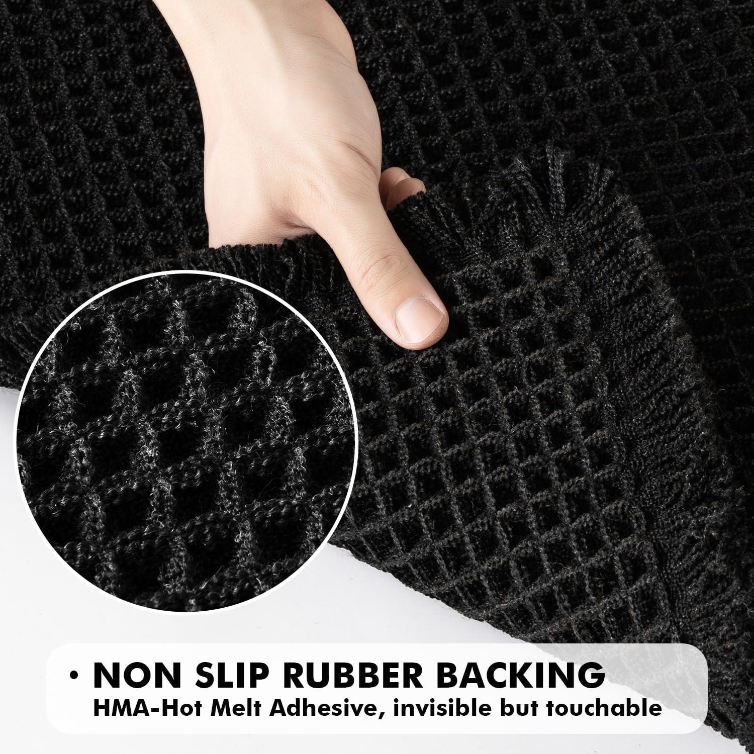 Juego de 2 Alfombrillas de Baño MIULEE Waffle Antideslizantes 43x61 cm