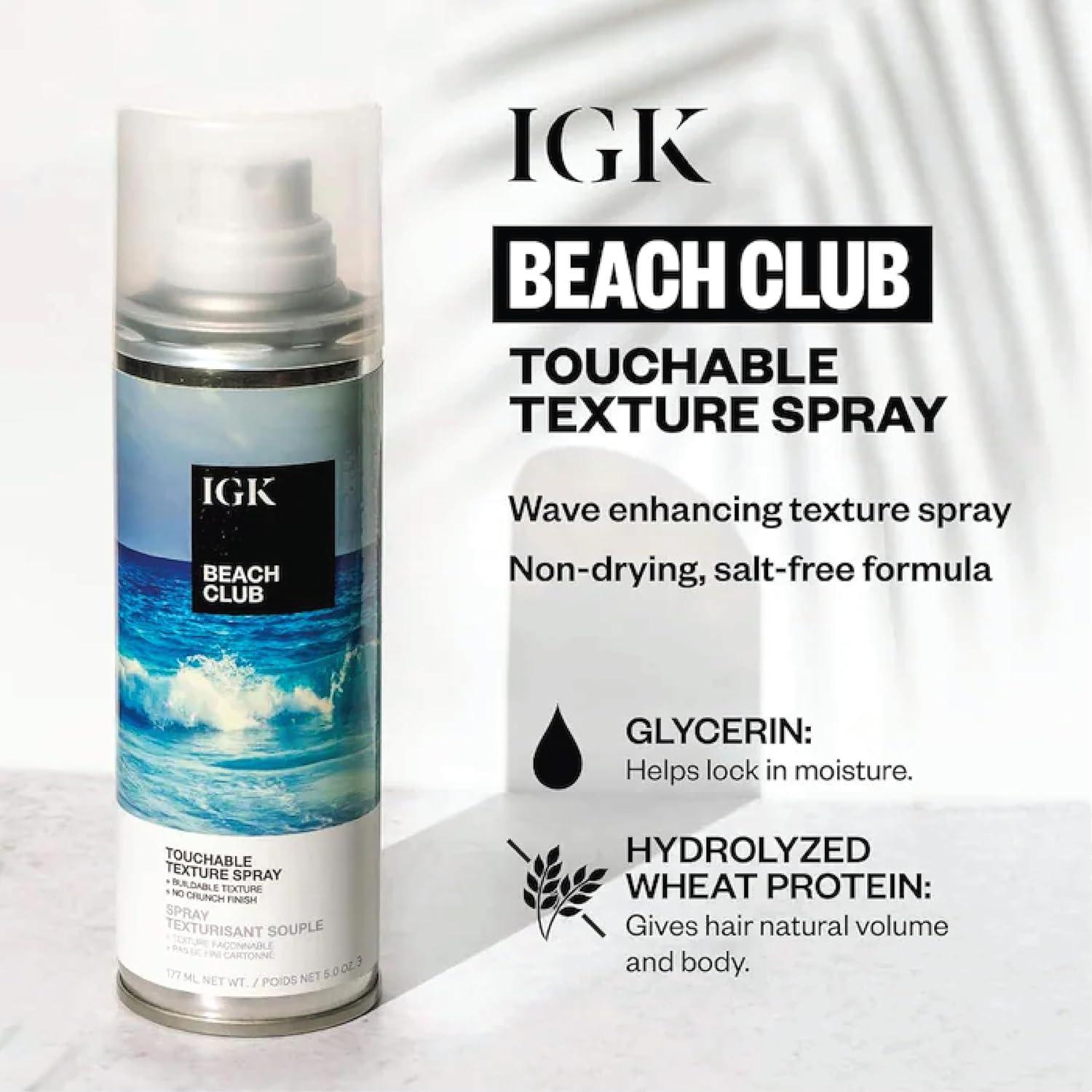 Spray de Textura IGK Beach Club 50 ml - Volumen y Fijación