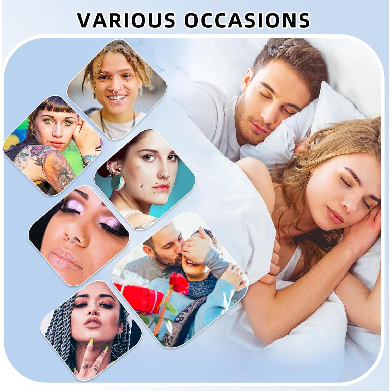 Kit de Piercing Corporal TKKUY 110 Piezas Acero Inoxidable