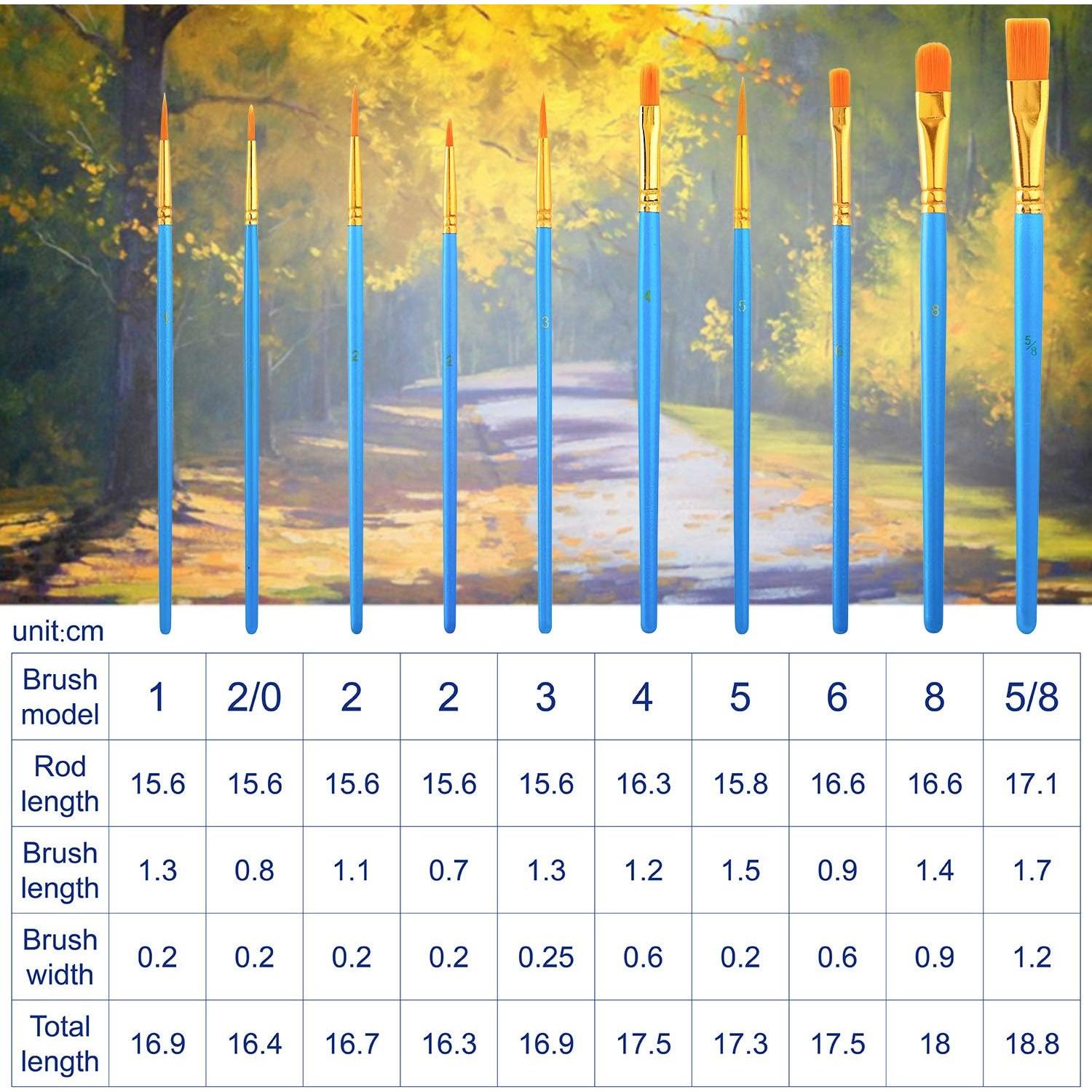 Juego de Pinceles de Pintura AROIC - 60 Pinceles y 6 Paletas