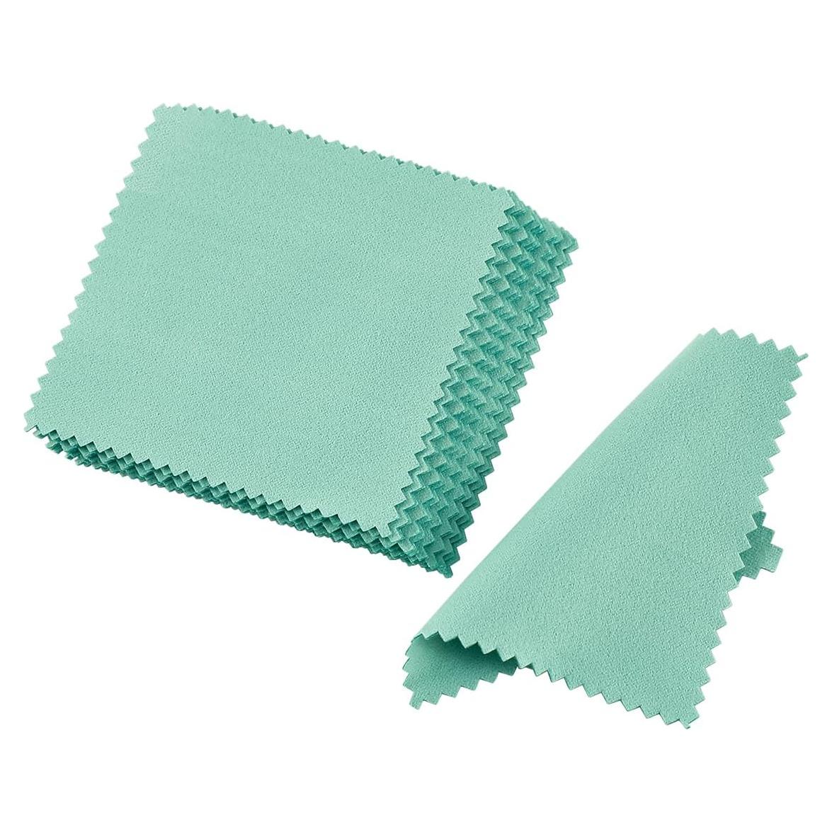 50 Paños de Limpieza de Joyería de Plata PUPPYSEW Verde