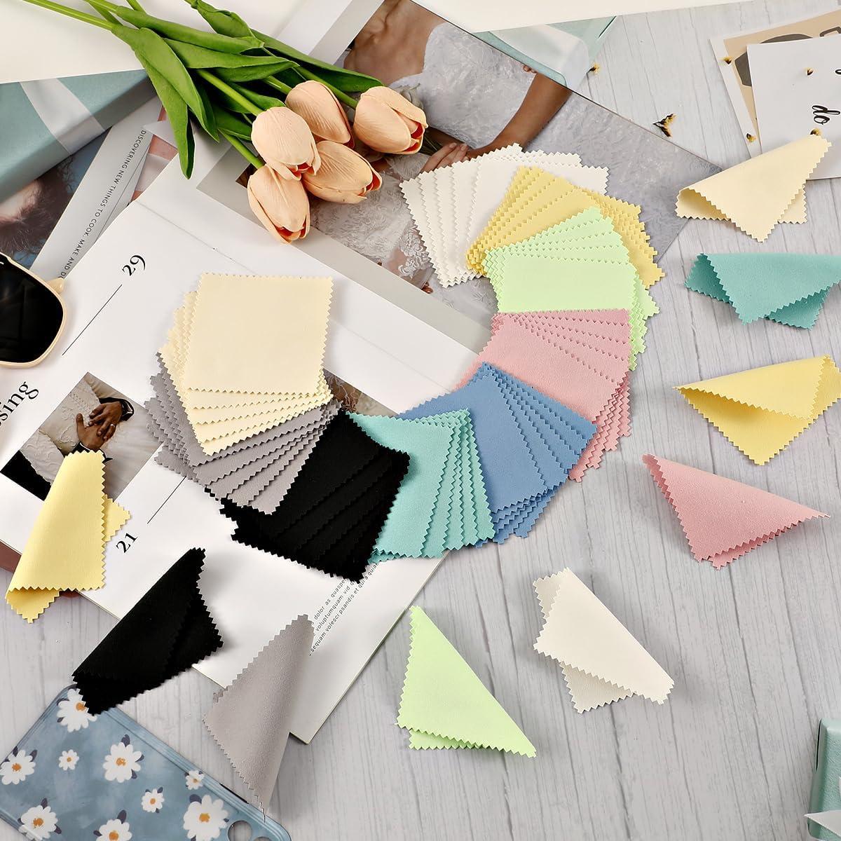 50 Paños de Limpieza de Joyería de Plata PUPPYSEW Verde