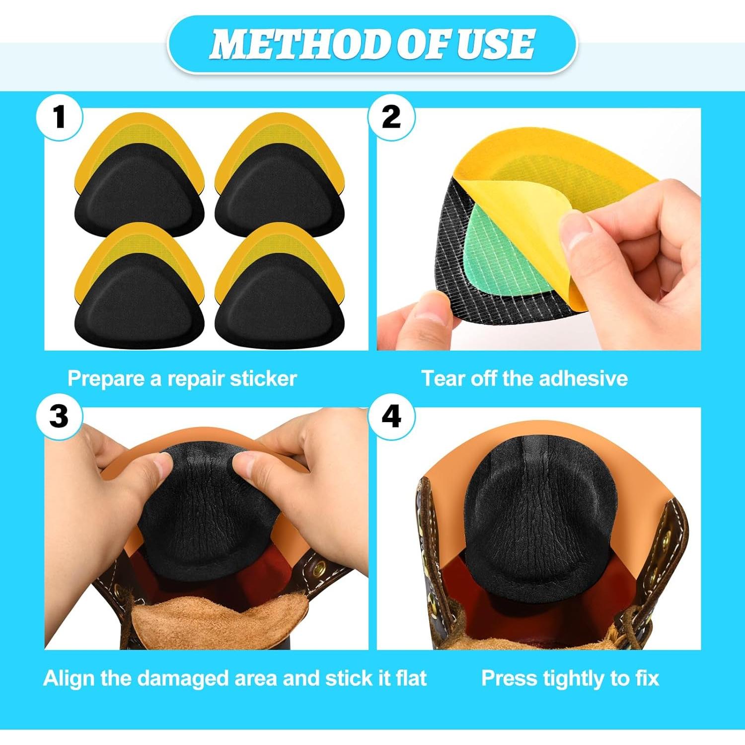 4 Pares Almohadillas de Cuero para Talón HTZNHXT - Alivio Dolor