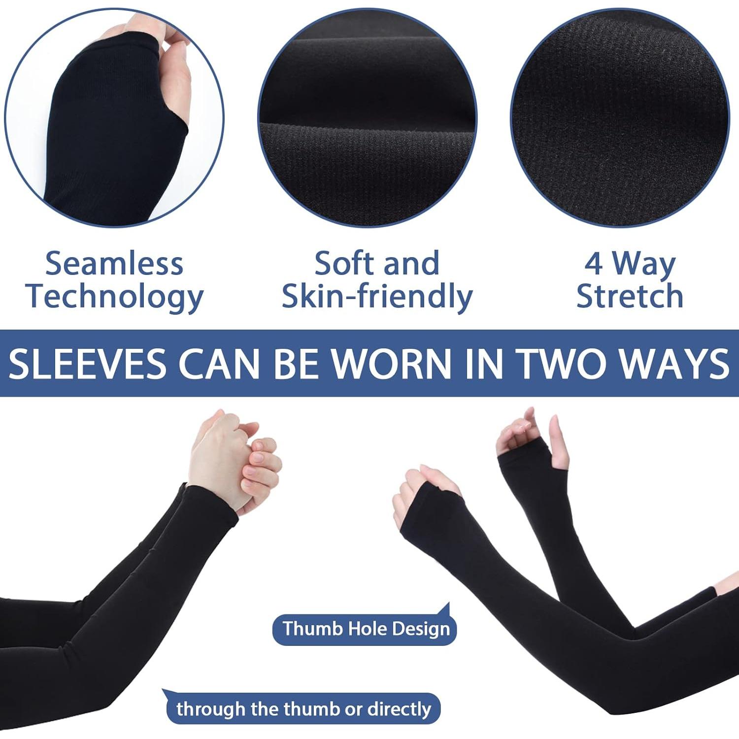 Mangas Largas UV ZeeDix 8 Pares para Correr y Ciclismo