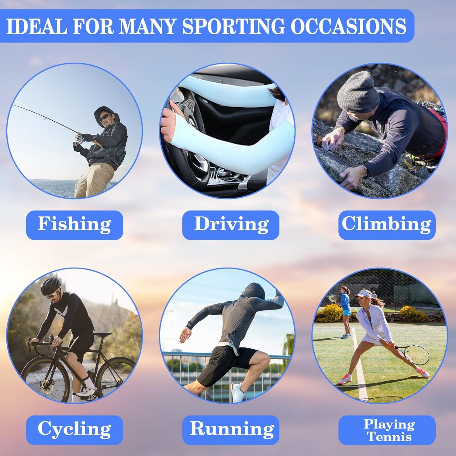 Mangas Largas UV ZeeDix 8 Pares para Correr y Ciclismo