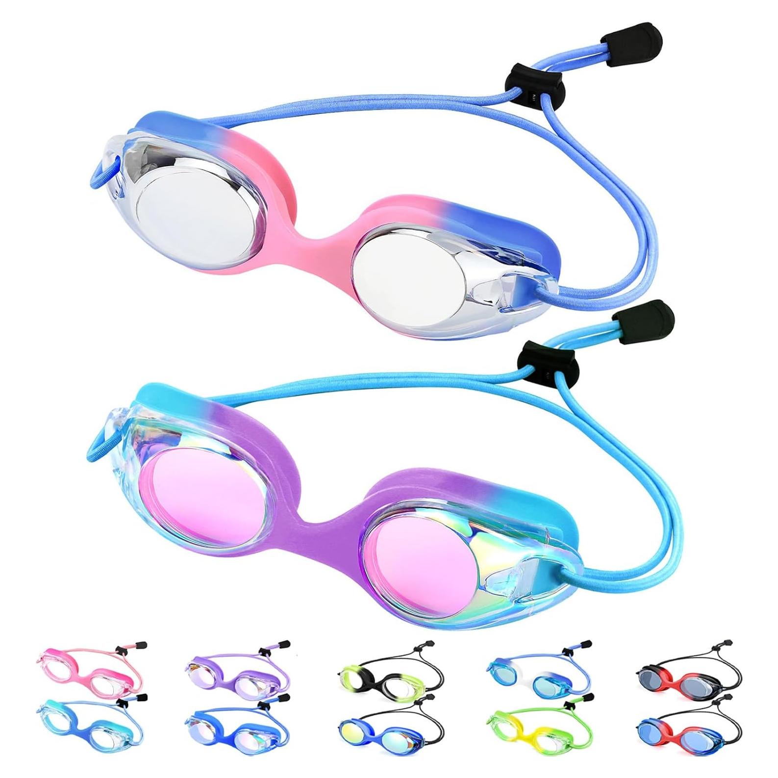 Gafas de natación Vvinca Kids con correa elástica y antiempañante