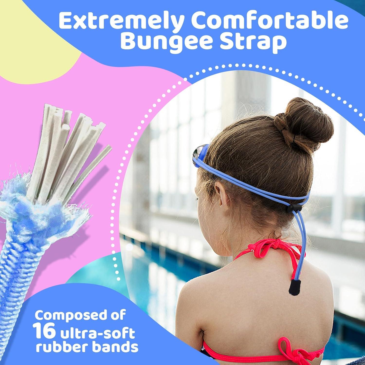 Gafas de natación Vvinca Kids con correa elástica y antiempañante