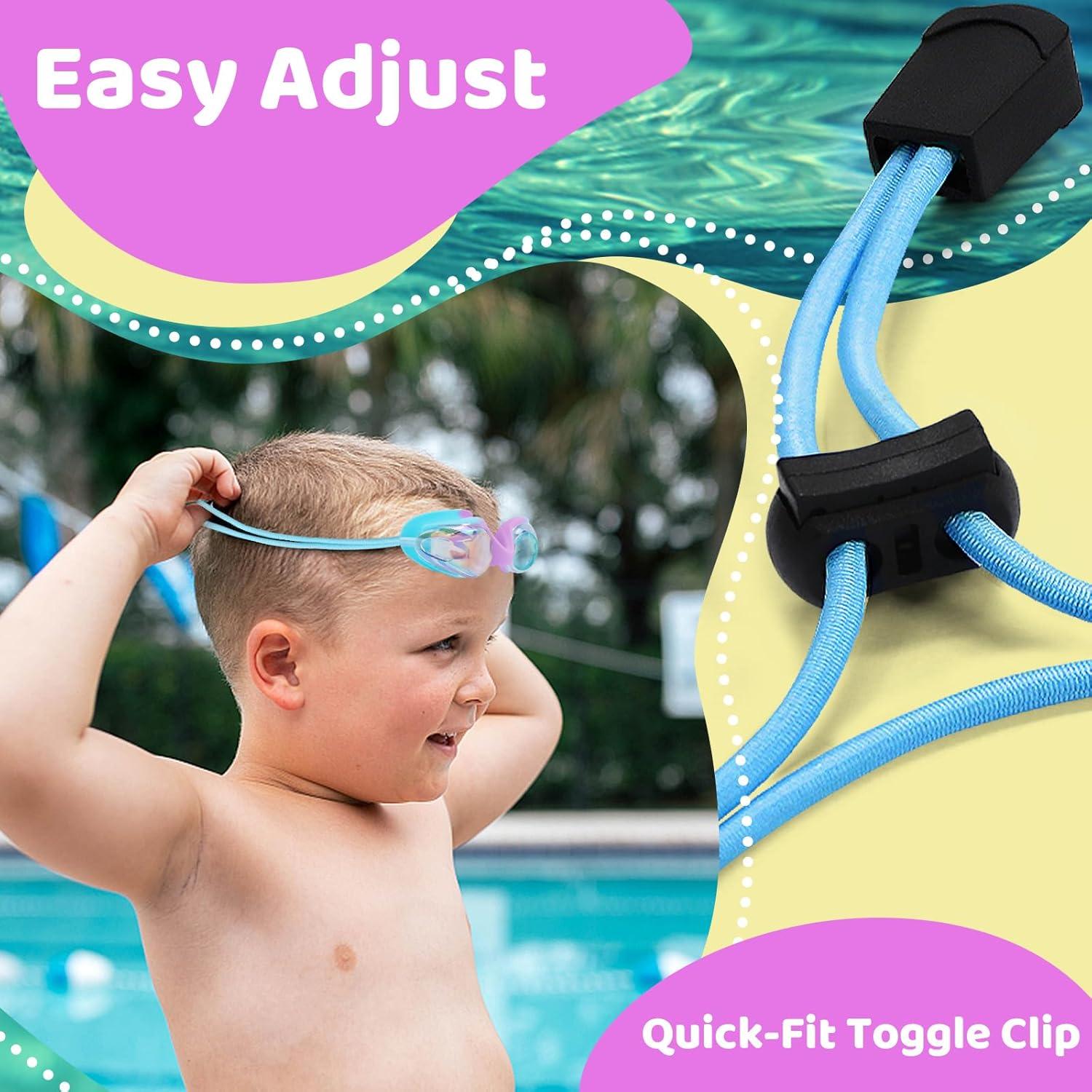 Gafas de natación Vvinca Kids con correa elástica y antiempañante