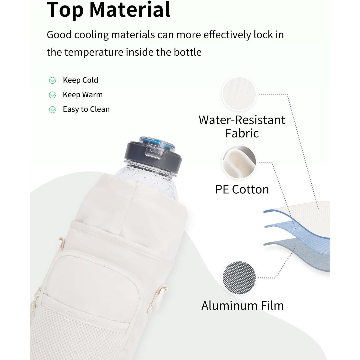 Soporte para Botella de Agua Sportsnew 32 oz Aislado Beige