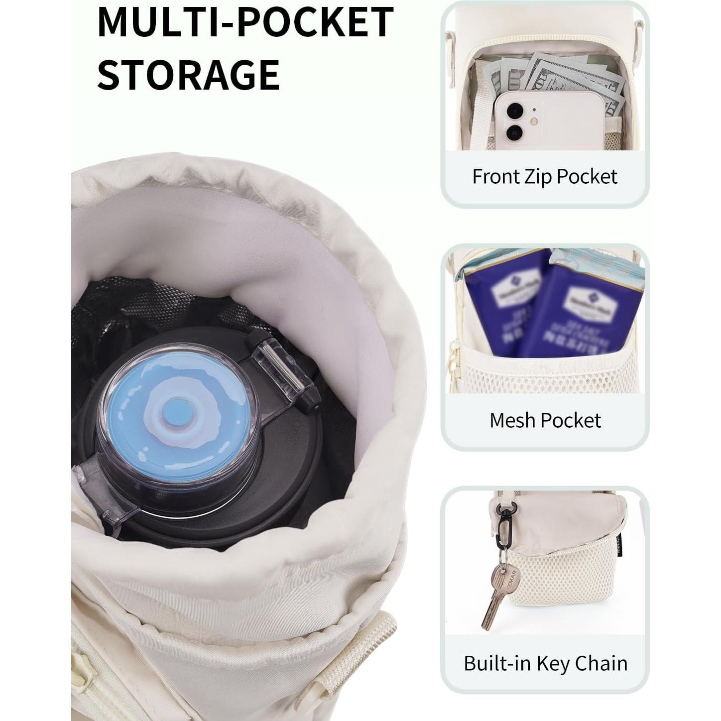 Soporte para Botella de Agua Sportsnew 32 oz Aislado Beige