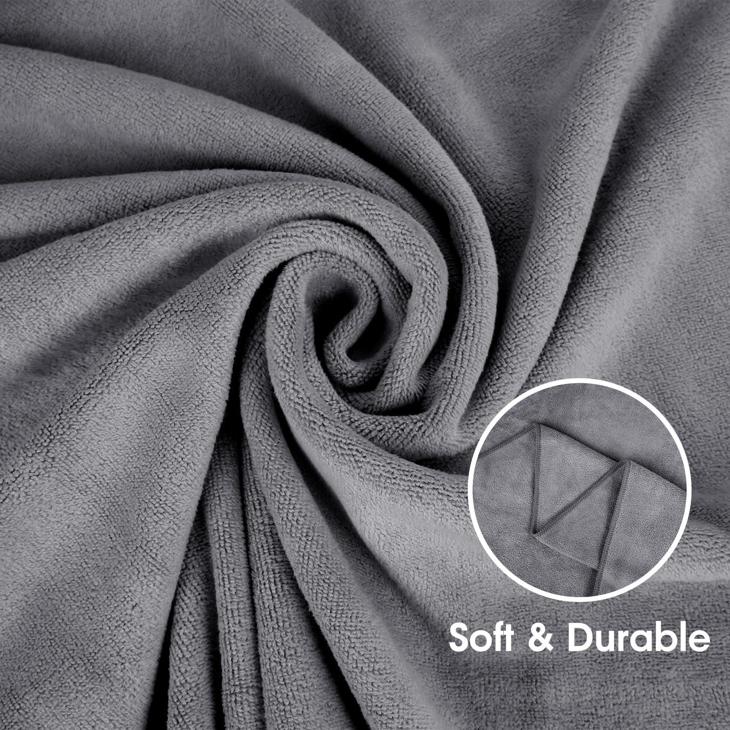 Toalla de Baño Microfibra JML 2 Piezas 76x152 cm Gris