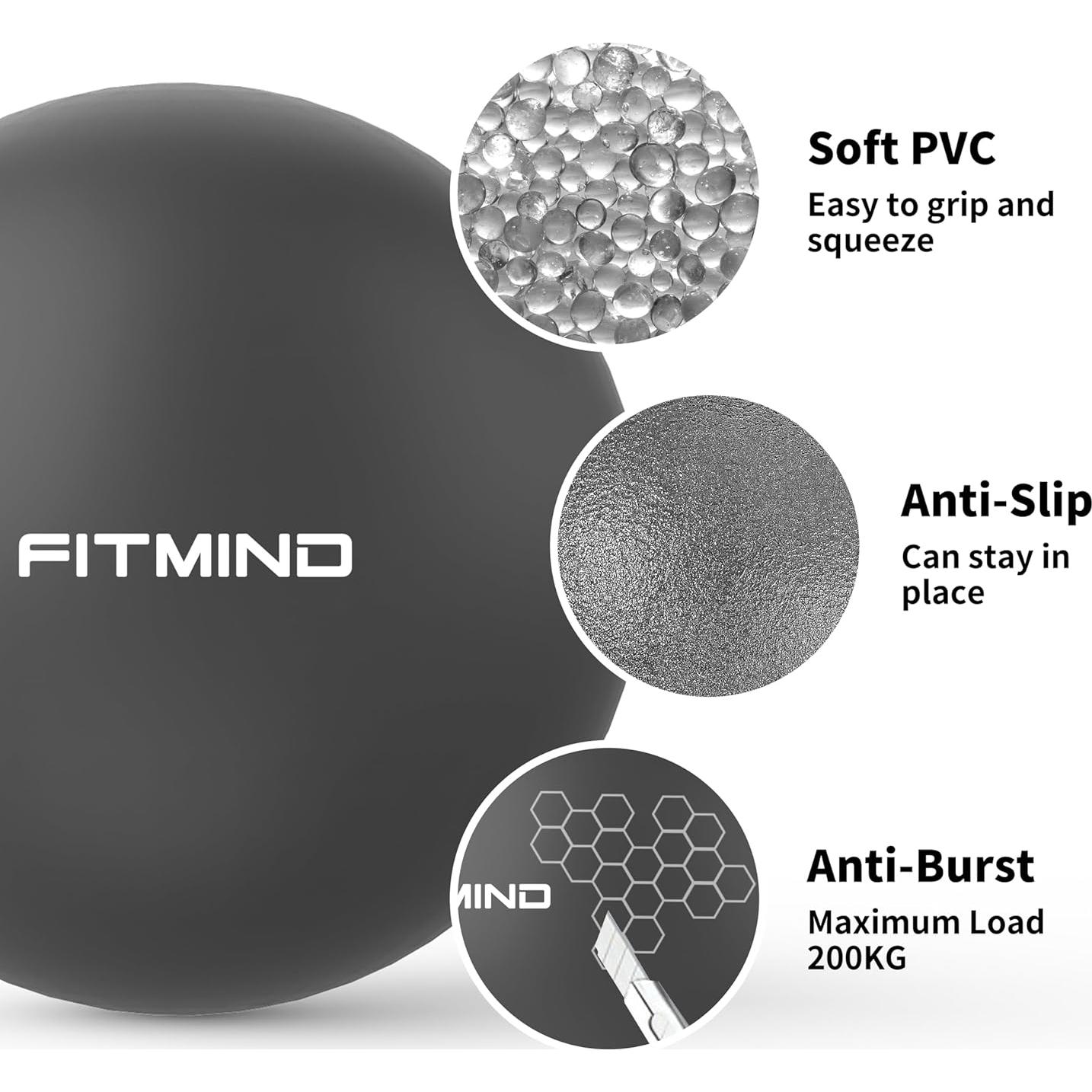 Bola de Pilates FITMIND 25.4 cm para Yoga y Fitness