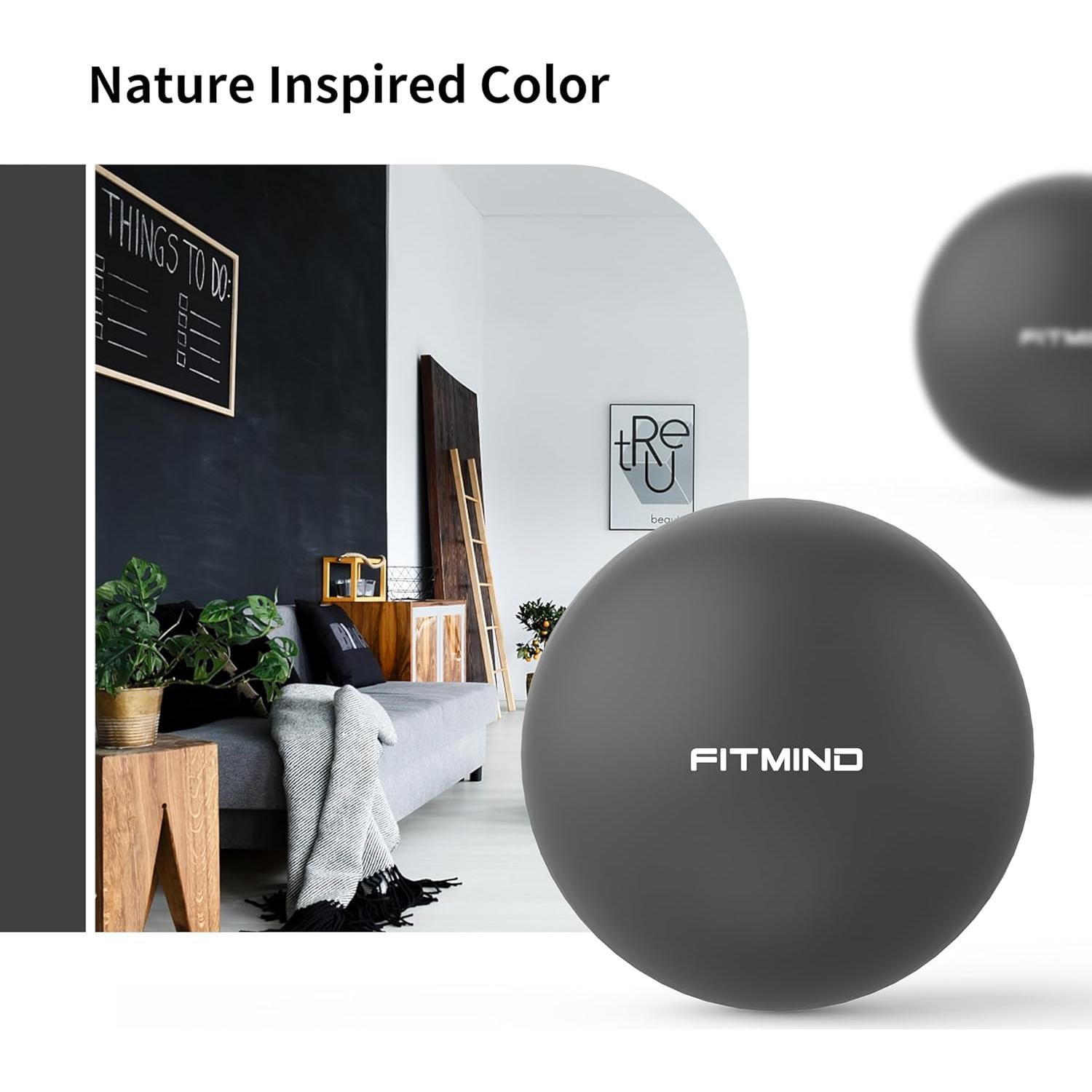 Bola de Pilates FITMIND 25.4 cm para Yoga y Fitness