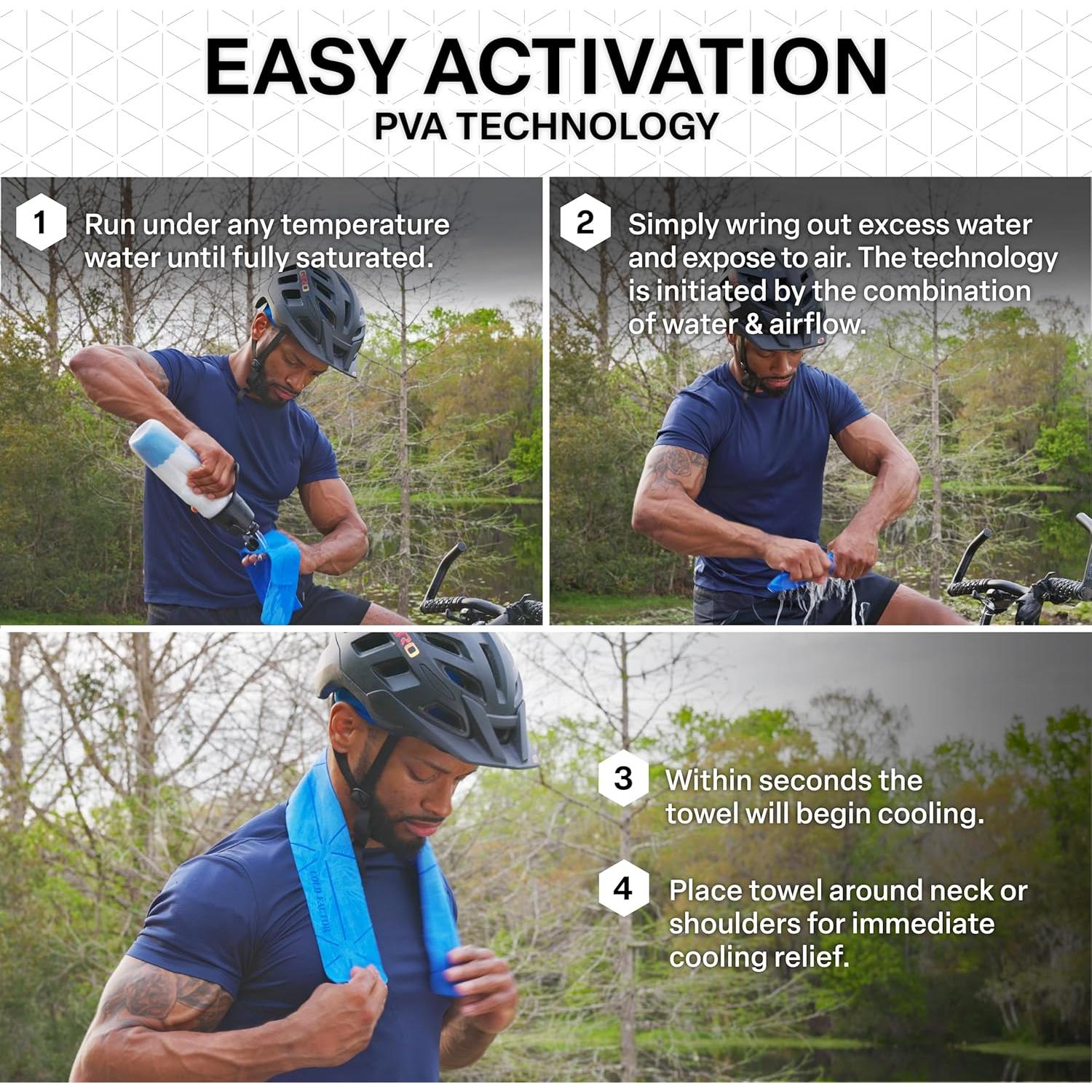 Toalla de Enfriamiento PVA Cold Factor - 75x7.6 cm - Paquete de 3