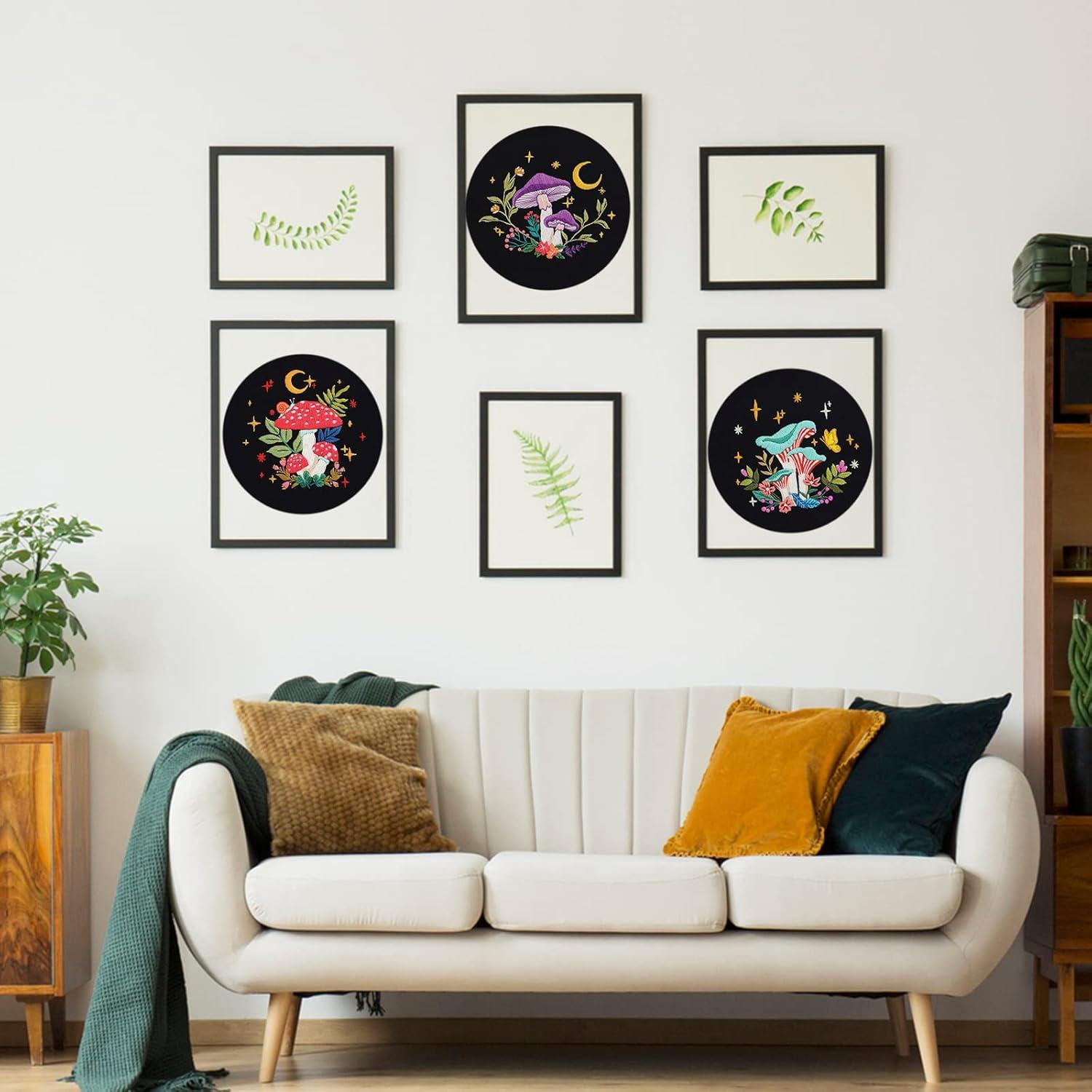 Kit de Bordado Nuberlic para Principiantes - 3 Patrones de Hongos