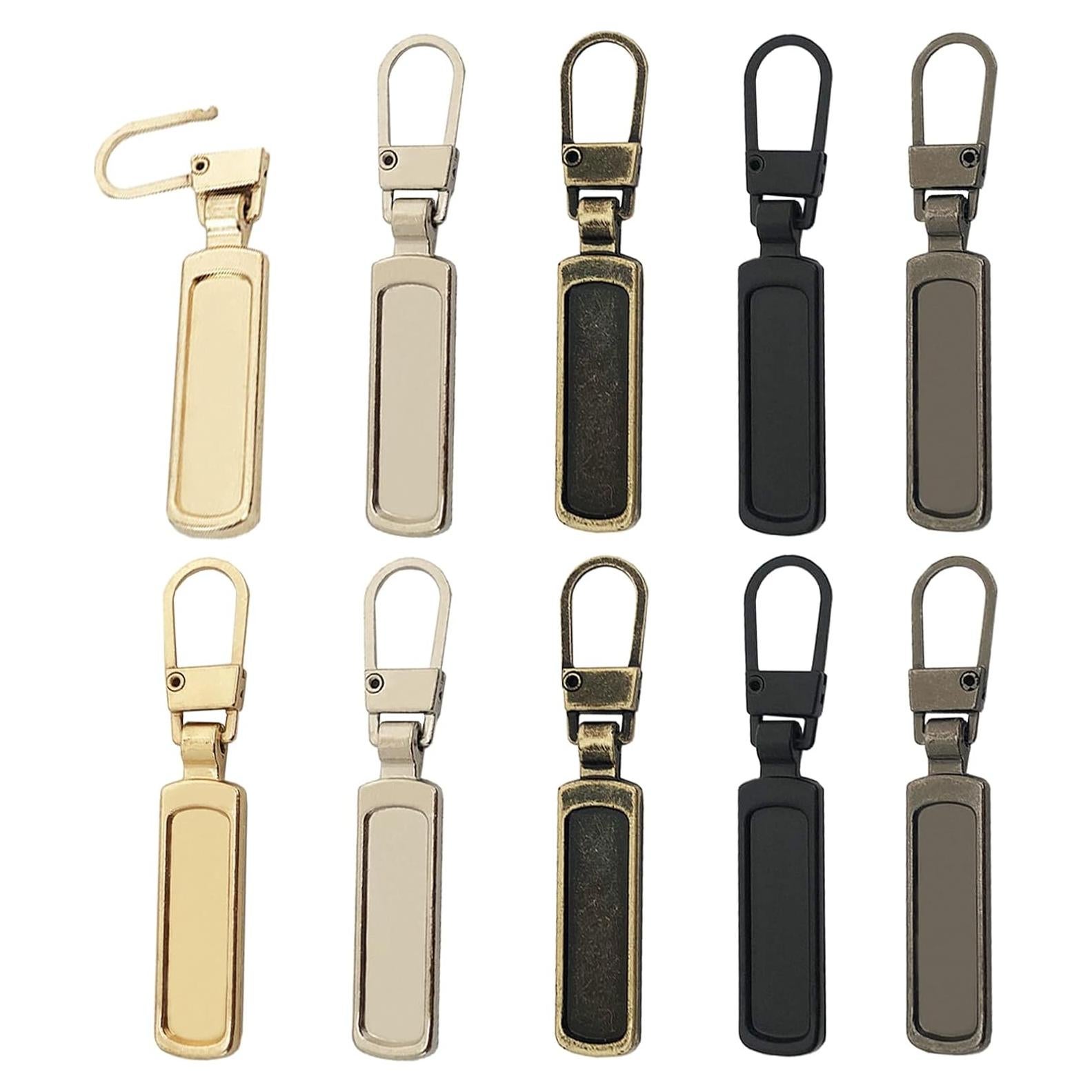 Tirador de Cremallera Mizeer 10 Piezas para Agujeros Pequeños