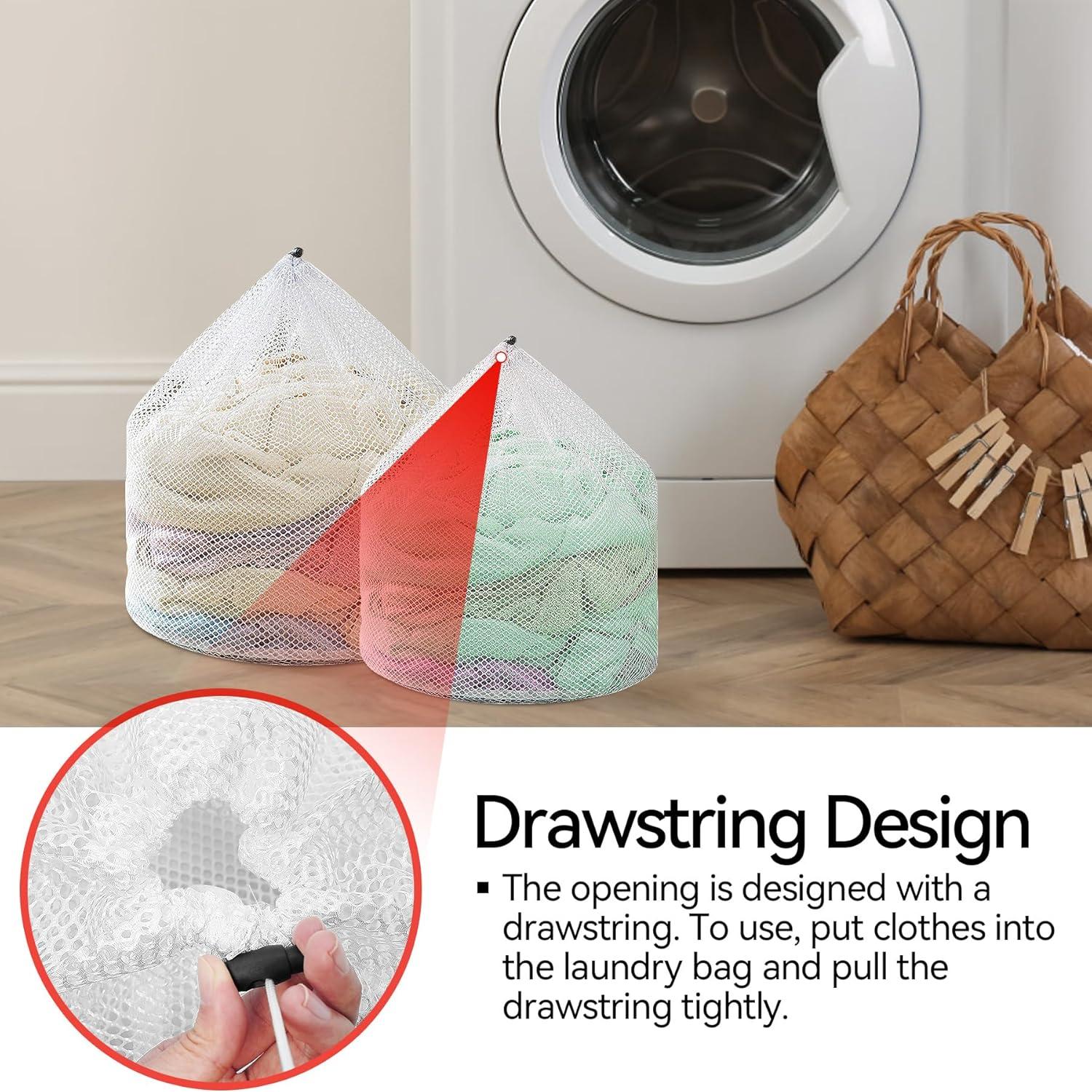 3 Bolsas de Lavado de Malla Nufiwra 30x40cm 40x50cm 50x60cm