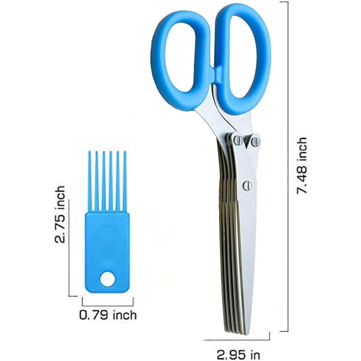 Tijeras de Hierbas INVODA de Acero Inoxidable 5 Cuchillas 19cm