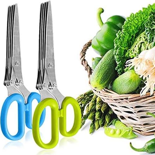 Tijeras de Hierbas INVODA de Acero Inoxidable 5 Cuchillas 19cm