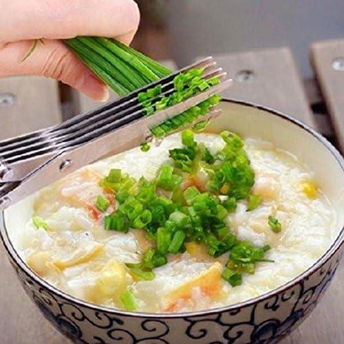 Tijeras de Hierbas INVODA de Acero Inoxidable 5 Cuchillas 19cm