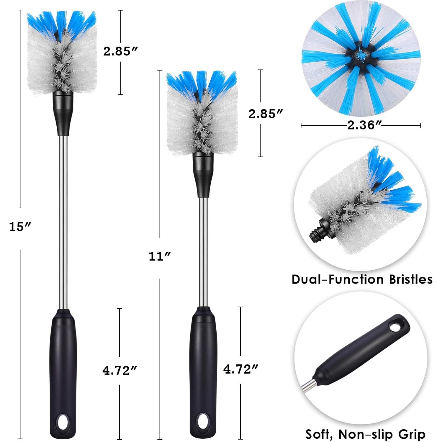 Cepillo para Botellas de Agua MOSOLAN - 33 cm, Paquete de 2