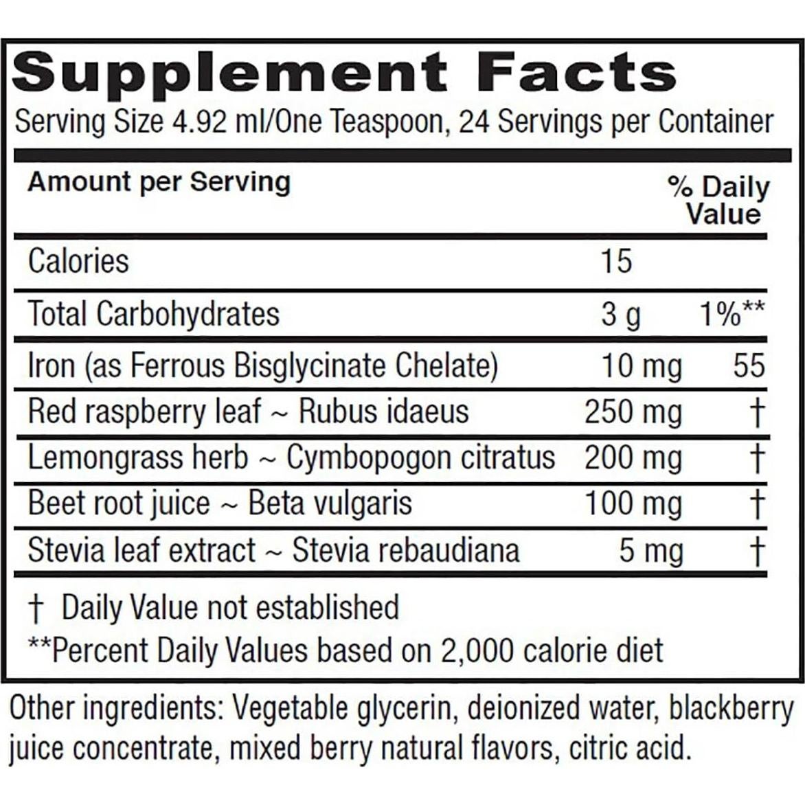 Tónico de Hierro Vitanica Líquido Vegano 118 ml Suplemento