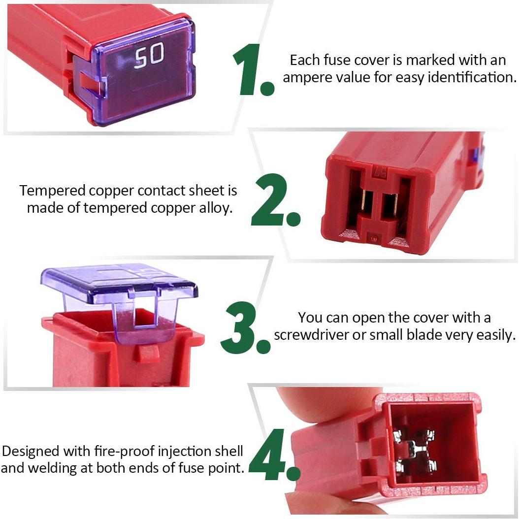 Kit de Fusibles Mini Perfil Bajo 30 Pcs CHERRY CUTE 20A-60A